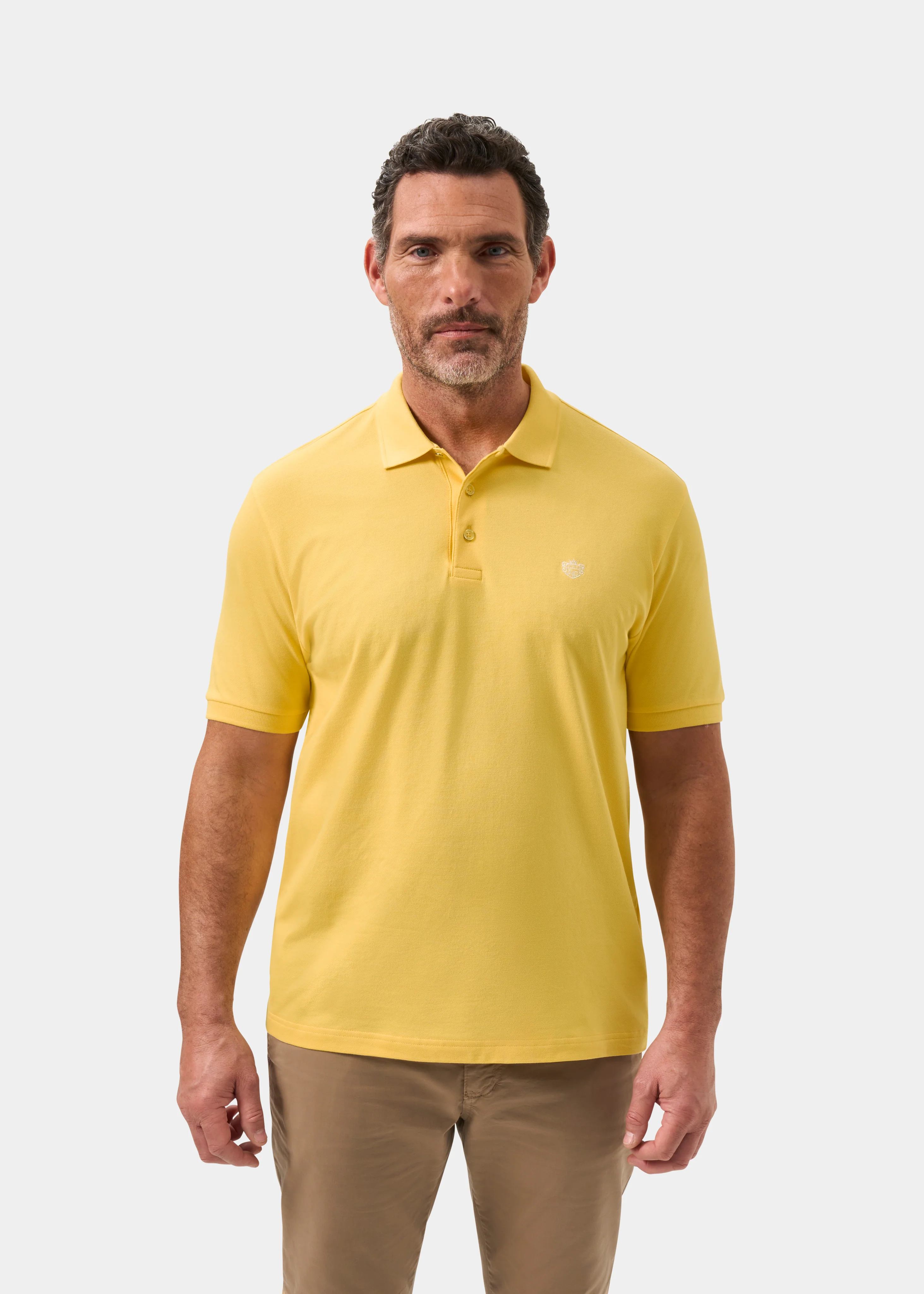 Fritton Pique Polo Shirt In Lemon - Image 5