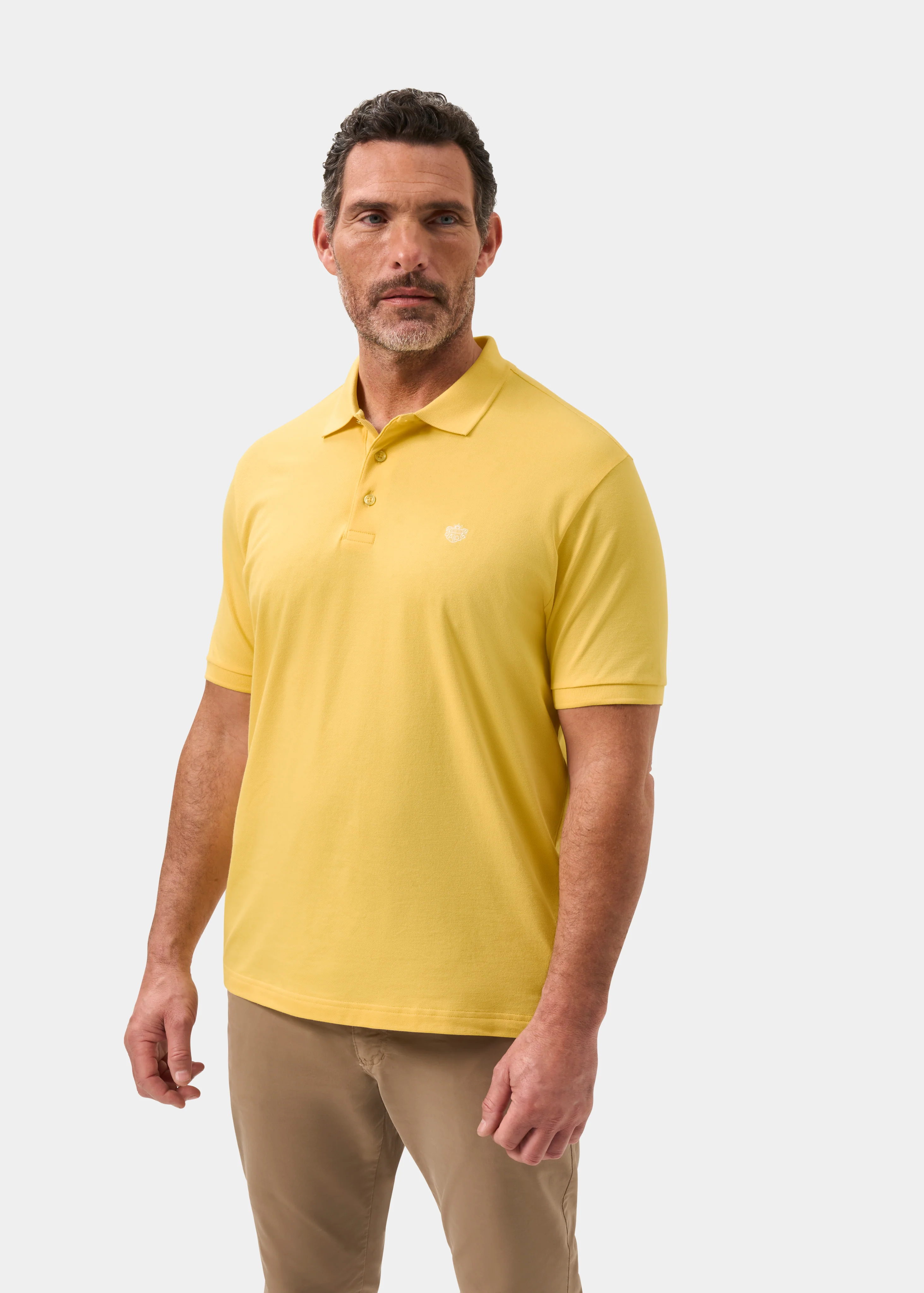 Fritton Pique Polo Shirt In Lemon - Image 6
