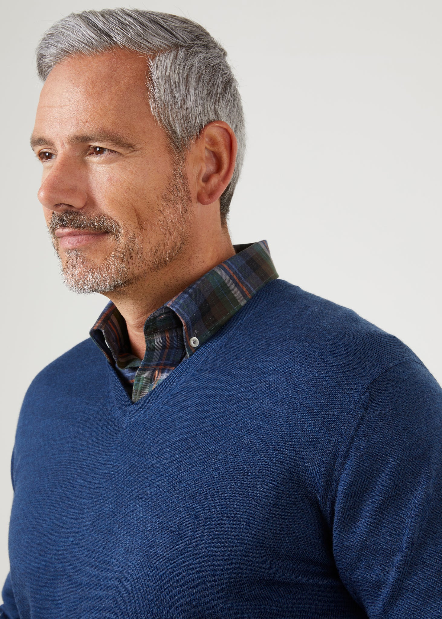 Millbreck Men's Merino Wool Jumper in Indigo - Regular Fit - Image 5