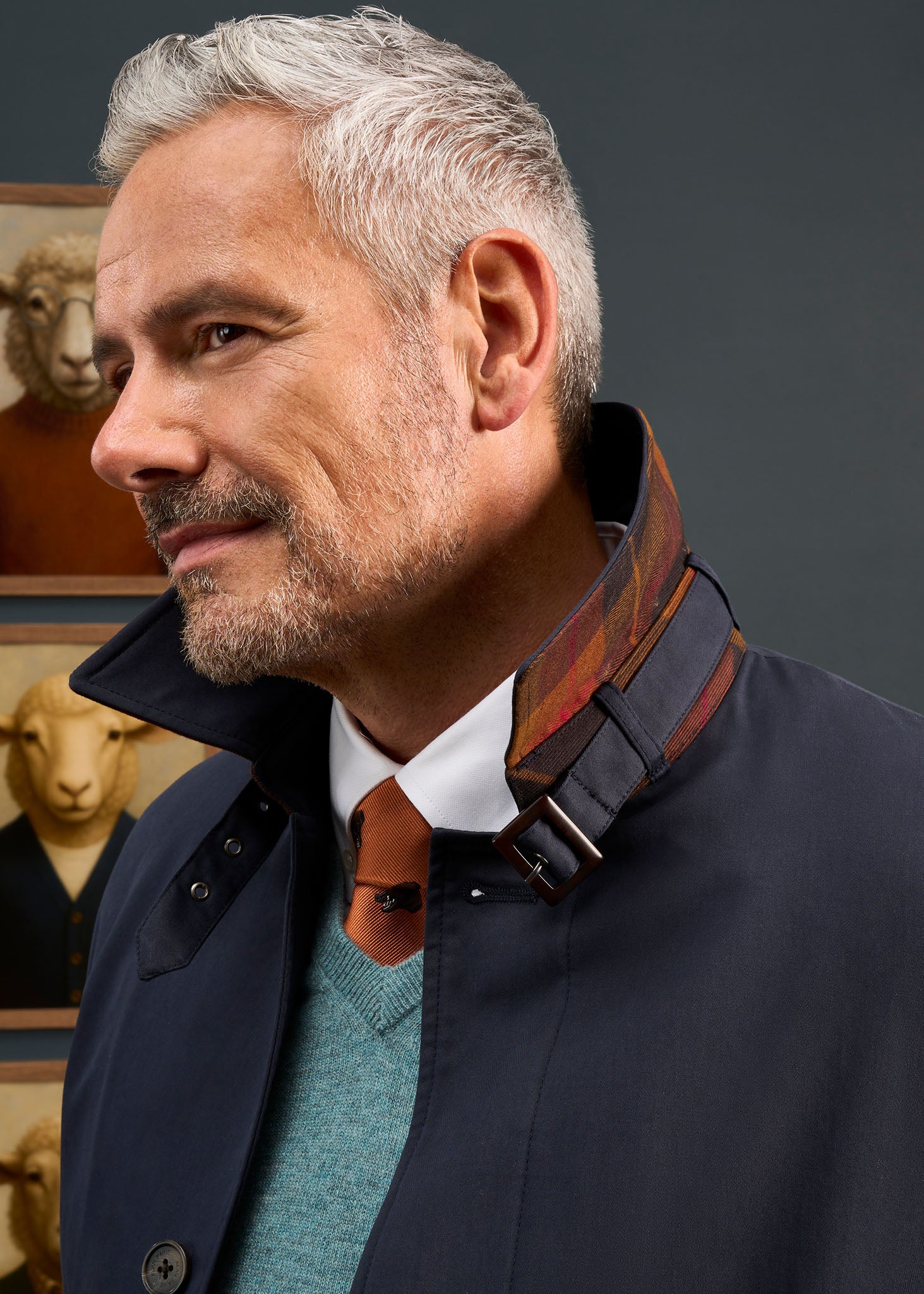 Mistfield Navy Raincoat - Image 5