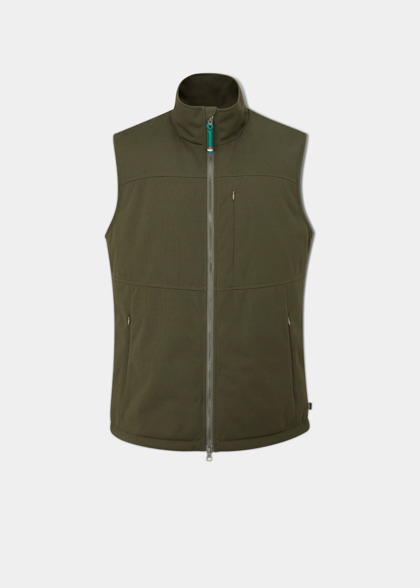 Mossley Men's Wind Stopper Gilet In Olive - Regular Fit