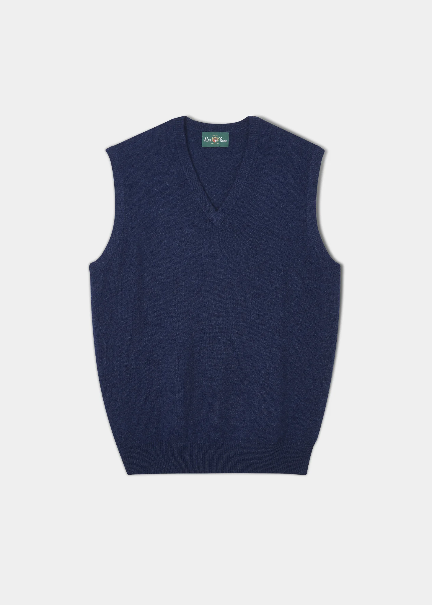 Norfolk Men's Lambswool Slipover in Indigo - Classic Fit