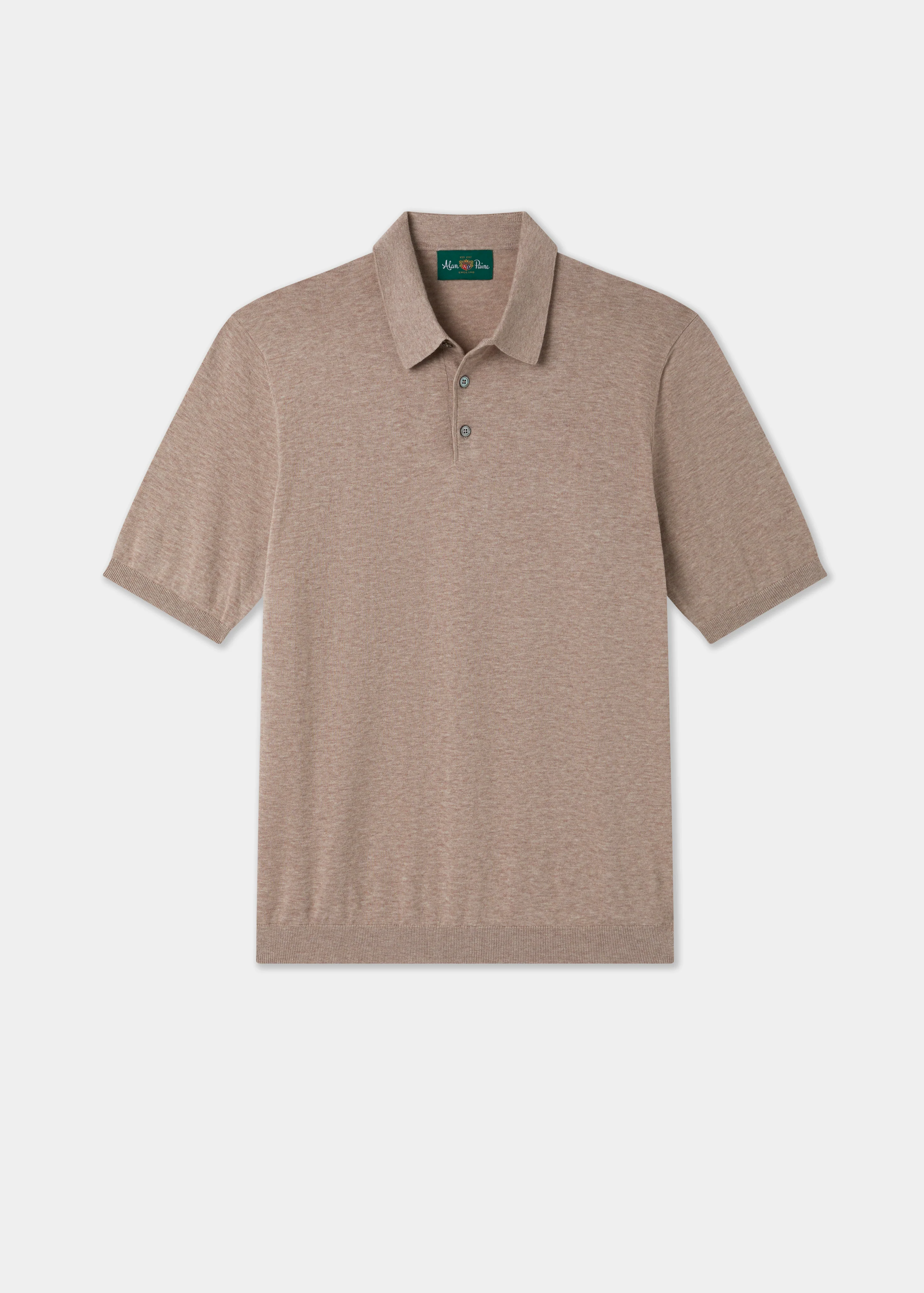 Paignton Cotton Polo Shirt In Coffee Mix