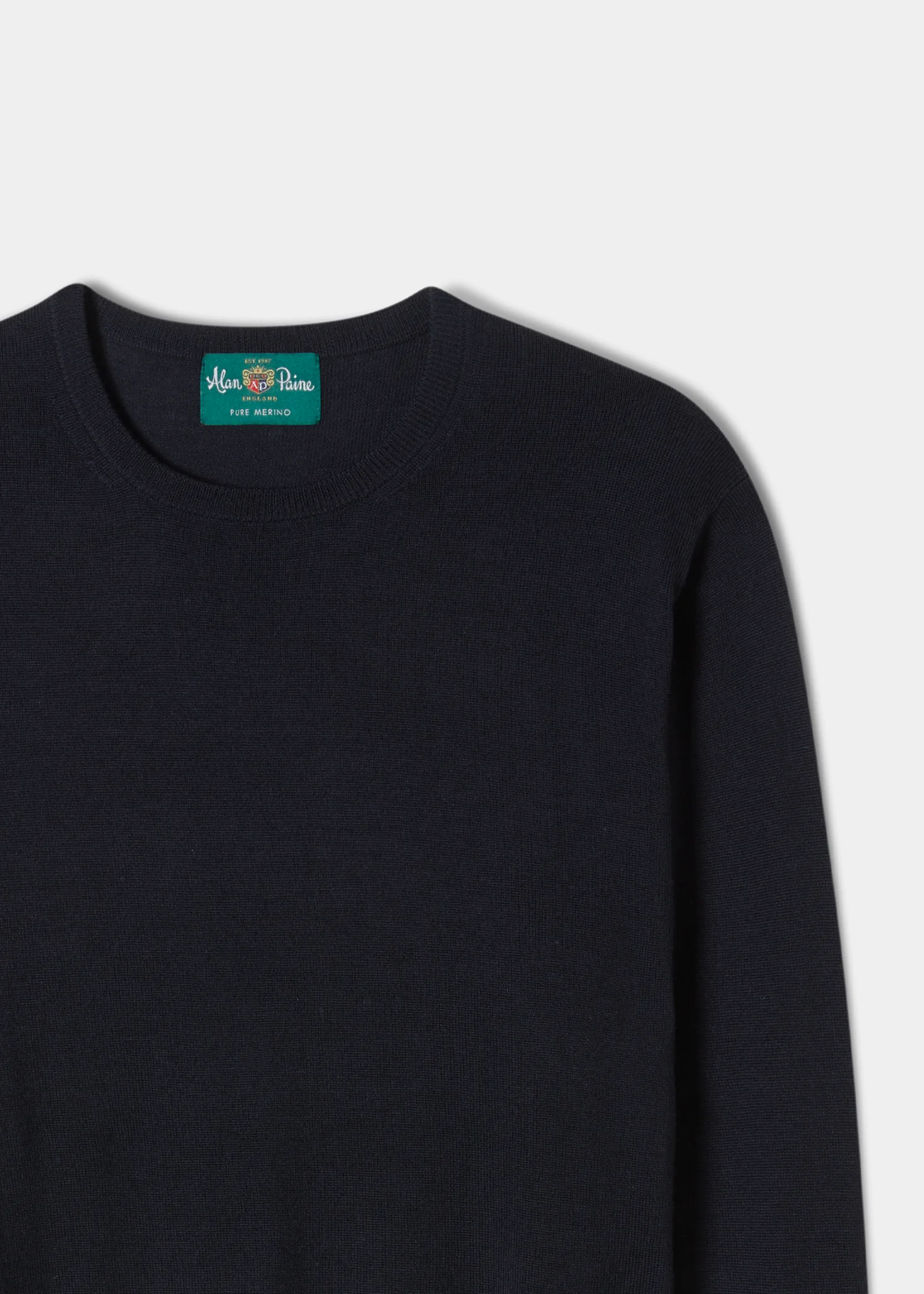 Radstone Men's Merino Wool Jumper in Dark Navy - Regular Fit - Image 2