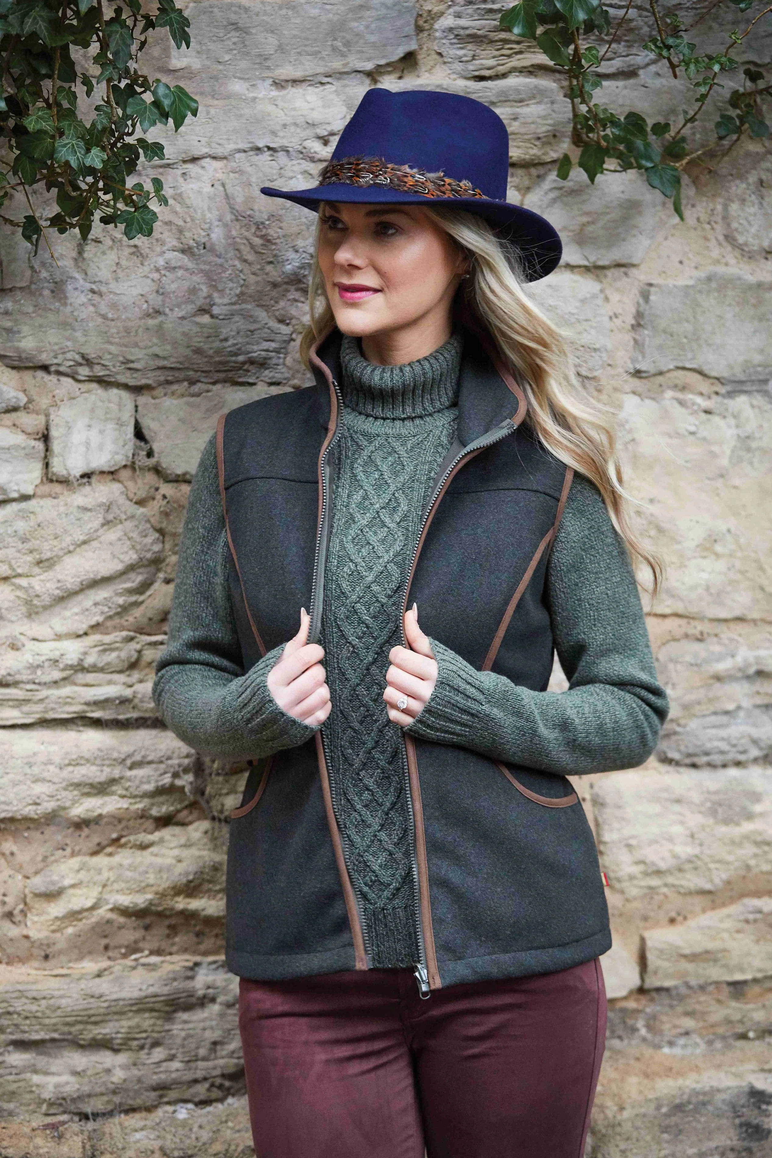 Richmond Ladies Fedora In Blue - Image 3