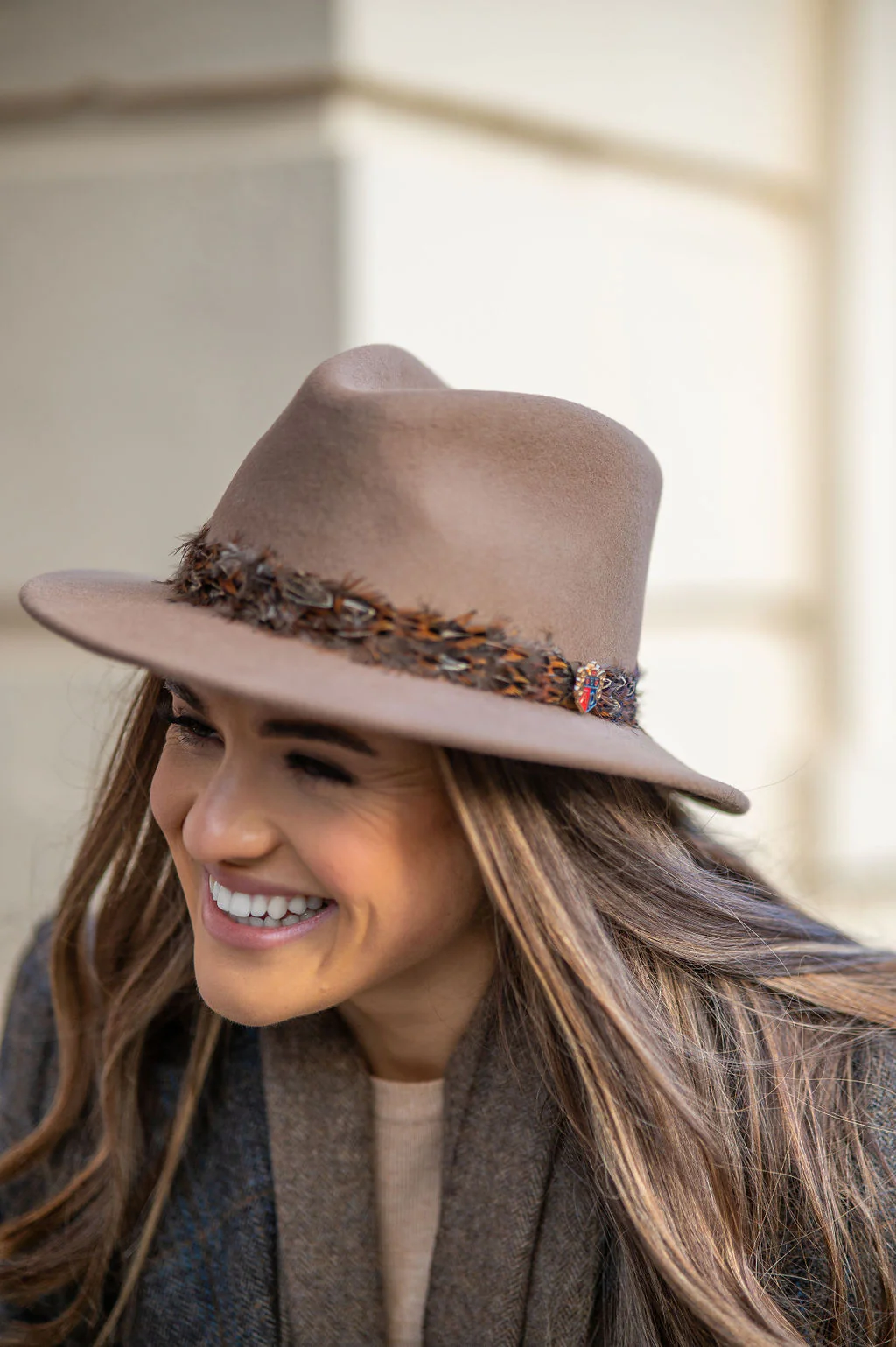Richmond Ladies Fedora In Mink - Image 3