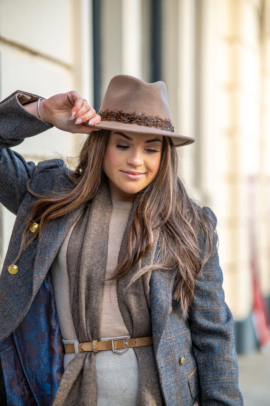Richmond Ladies Fedora In Mink - Image 4
