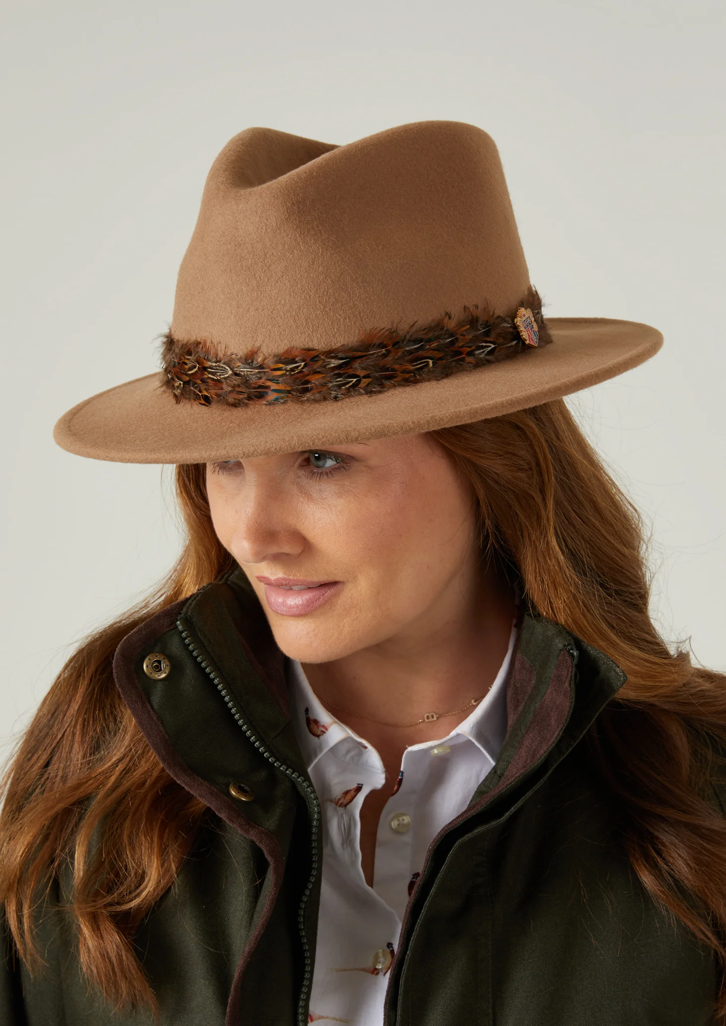 Richmond Ladies Fedora In Mink - Image 5