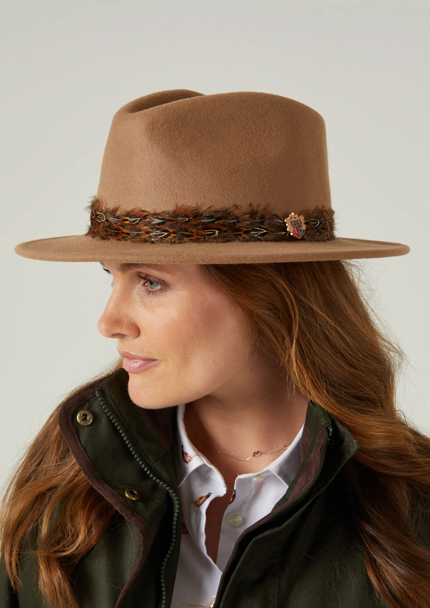 Richmond Ladies Fedora In Mink - Image 6