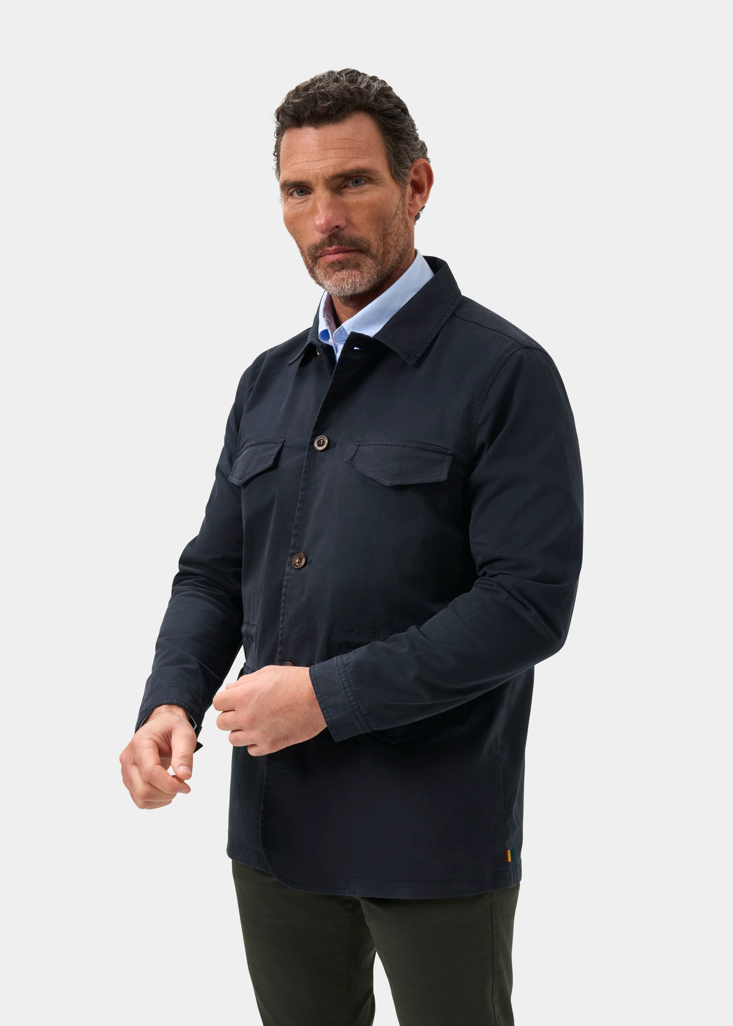 Rockmere Men's Safari Jacket In Navy - Image 9
