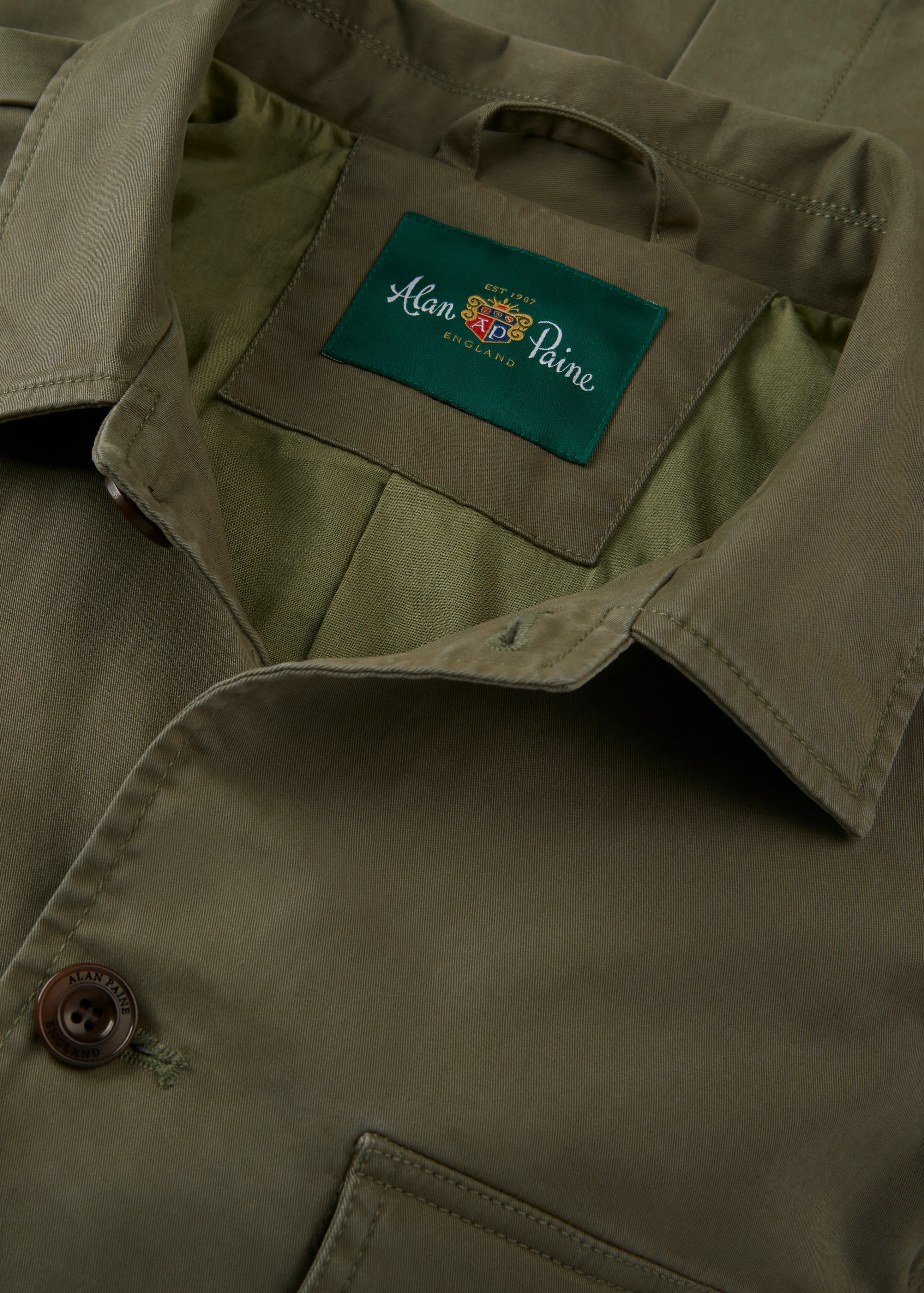 Rockmere Men's Safari Jacket In Olive - Image 4