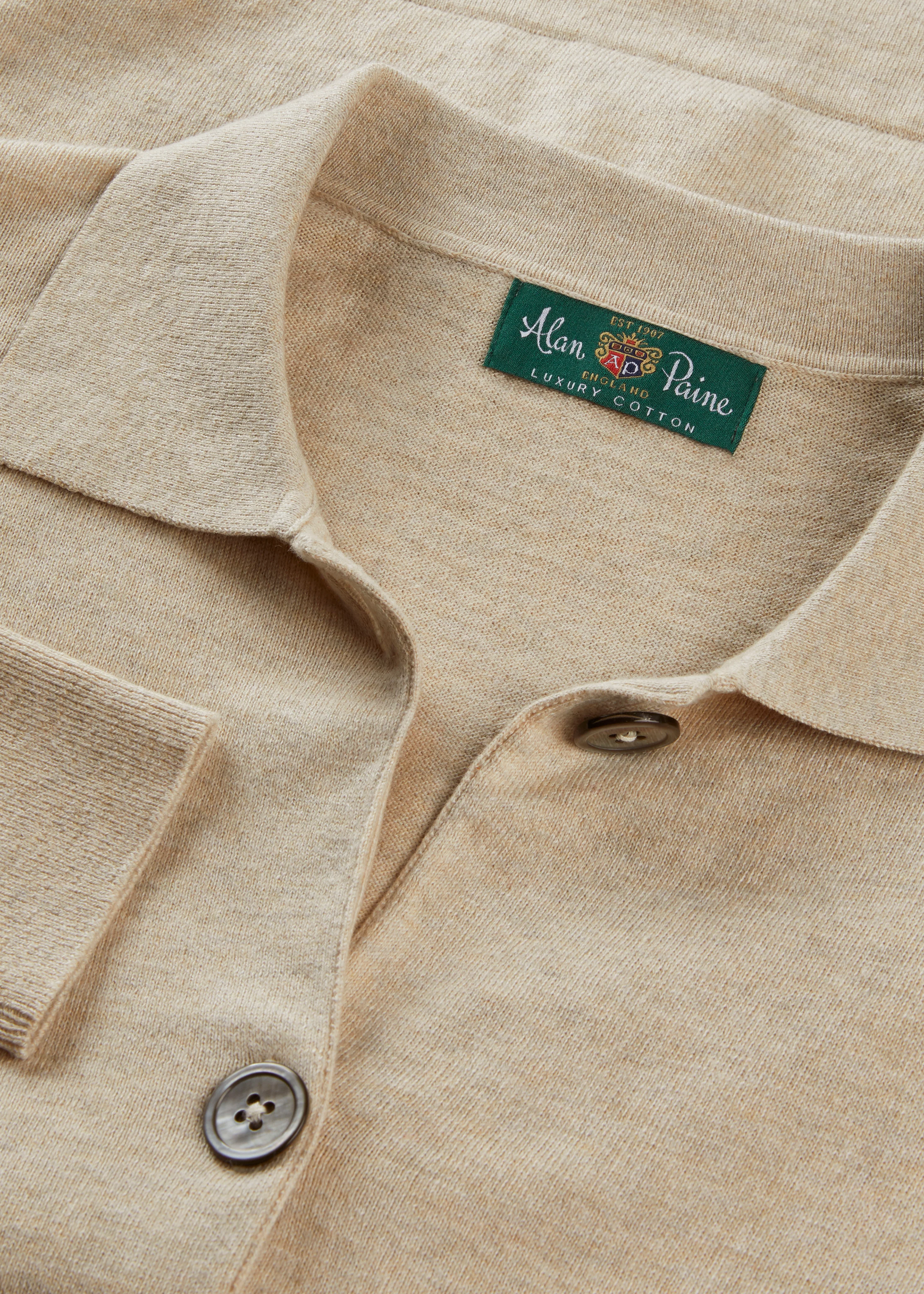 Rosa Ladies Cotton Cashmere Cardigan In Sand - Image 3