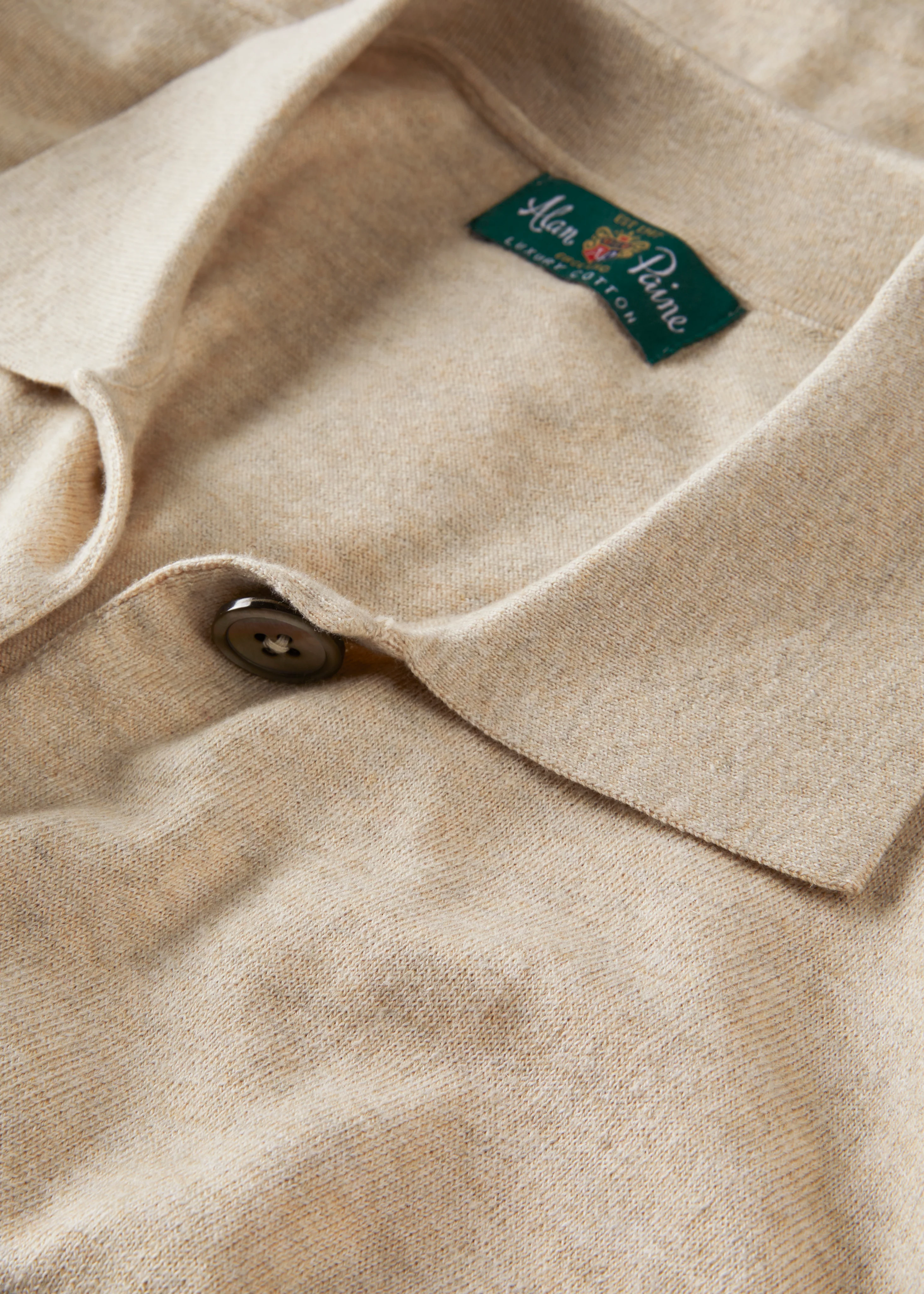 Rosa Ladies Cotton Cashmere Cardigan In Sand - Image 4