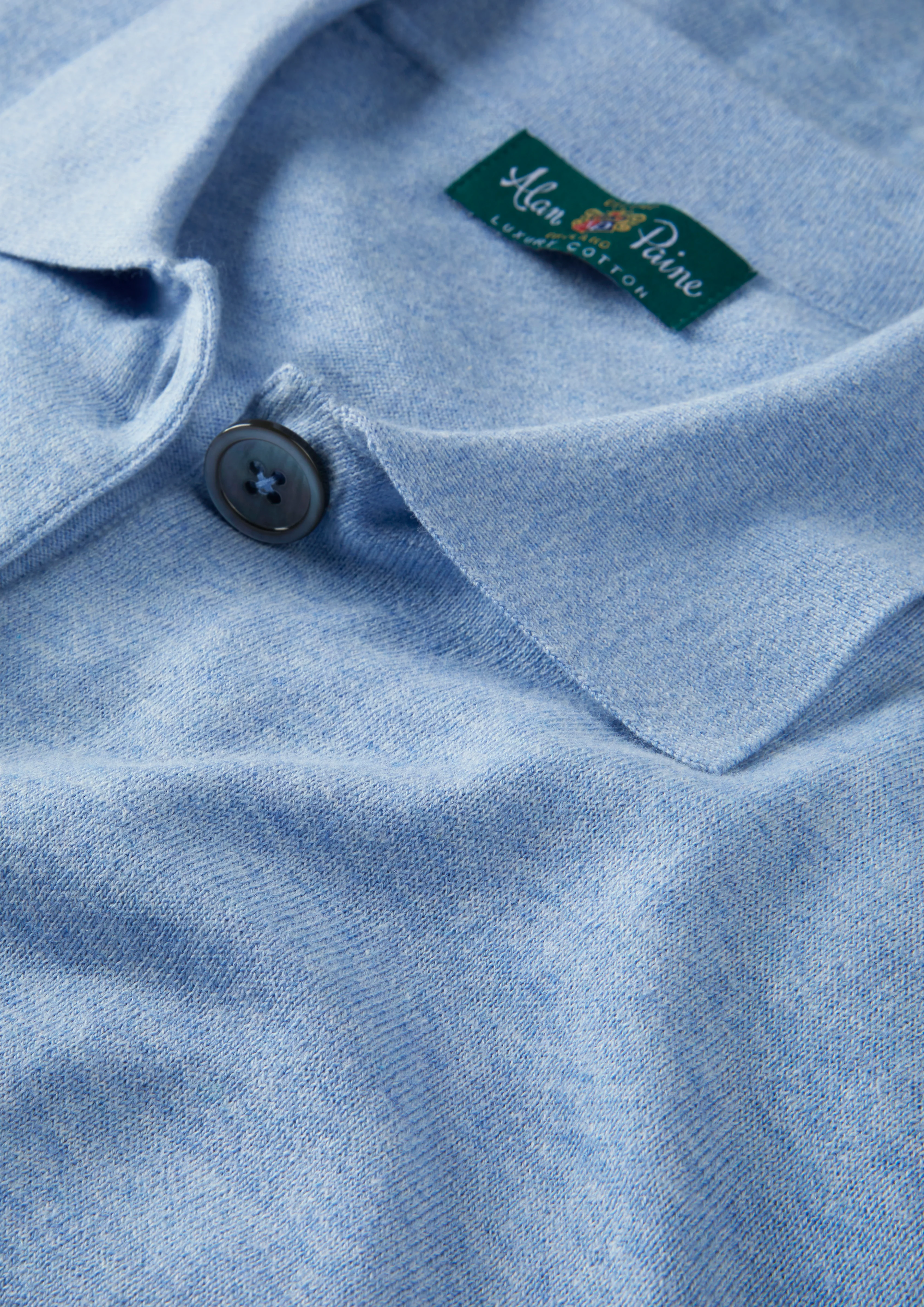 Rosa Ladies Cotton Cashmere Cardigan In Steel Blue - Image 4