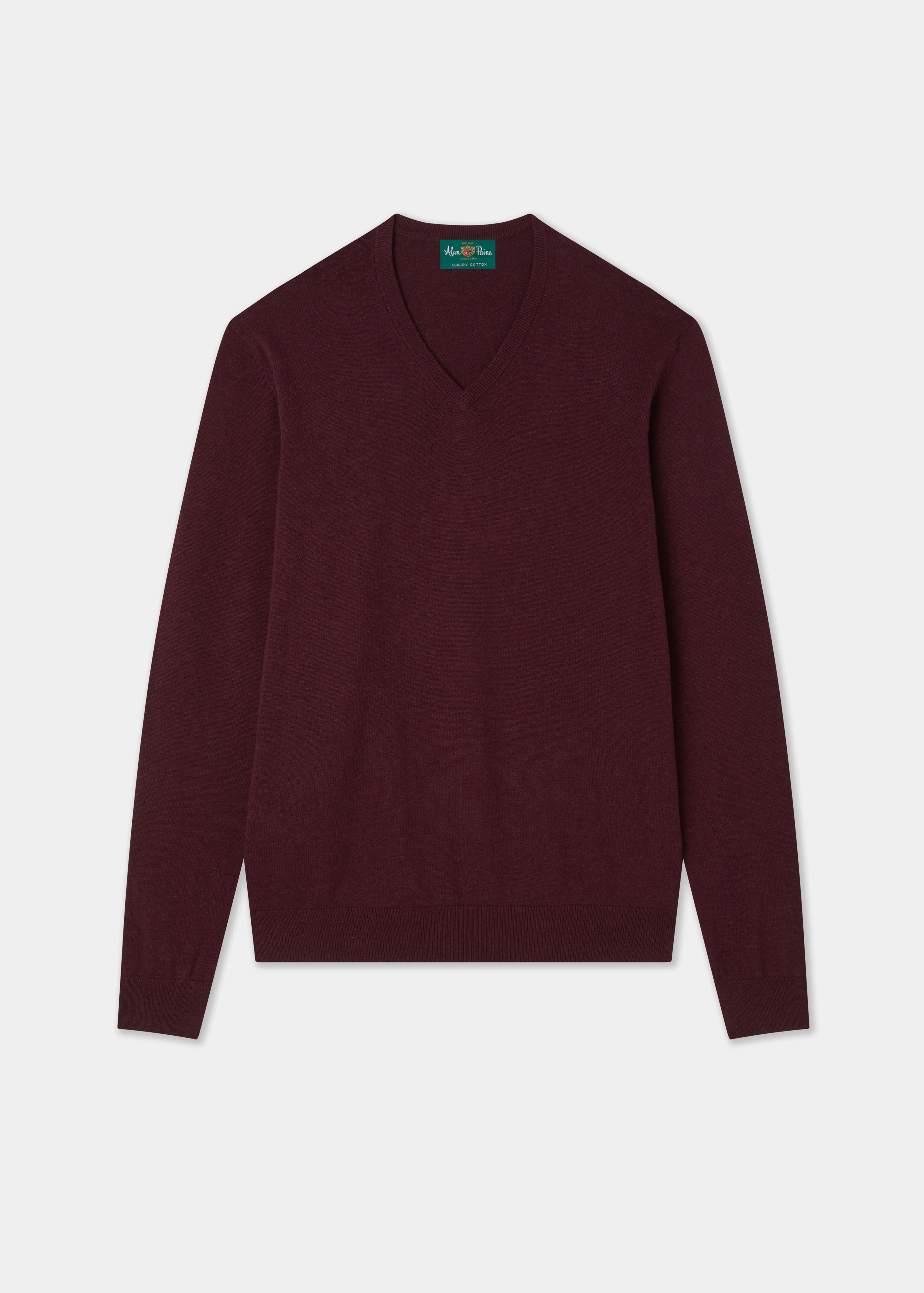 Rothwell Cotton Cashmere Jumper In Blackcurrant