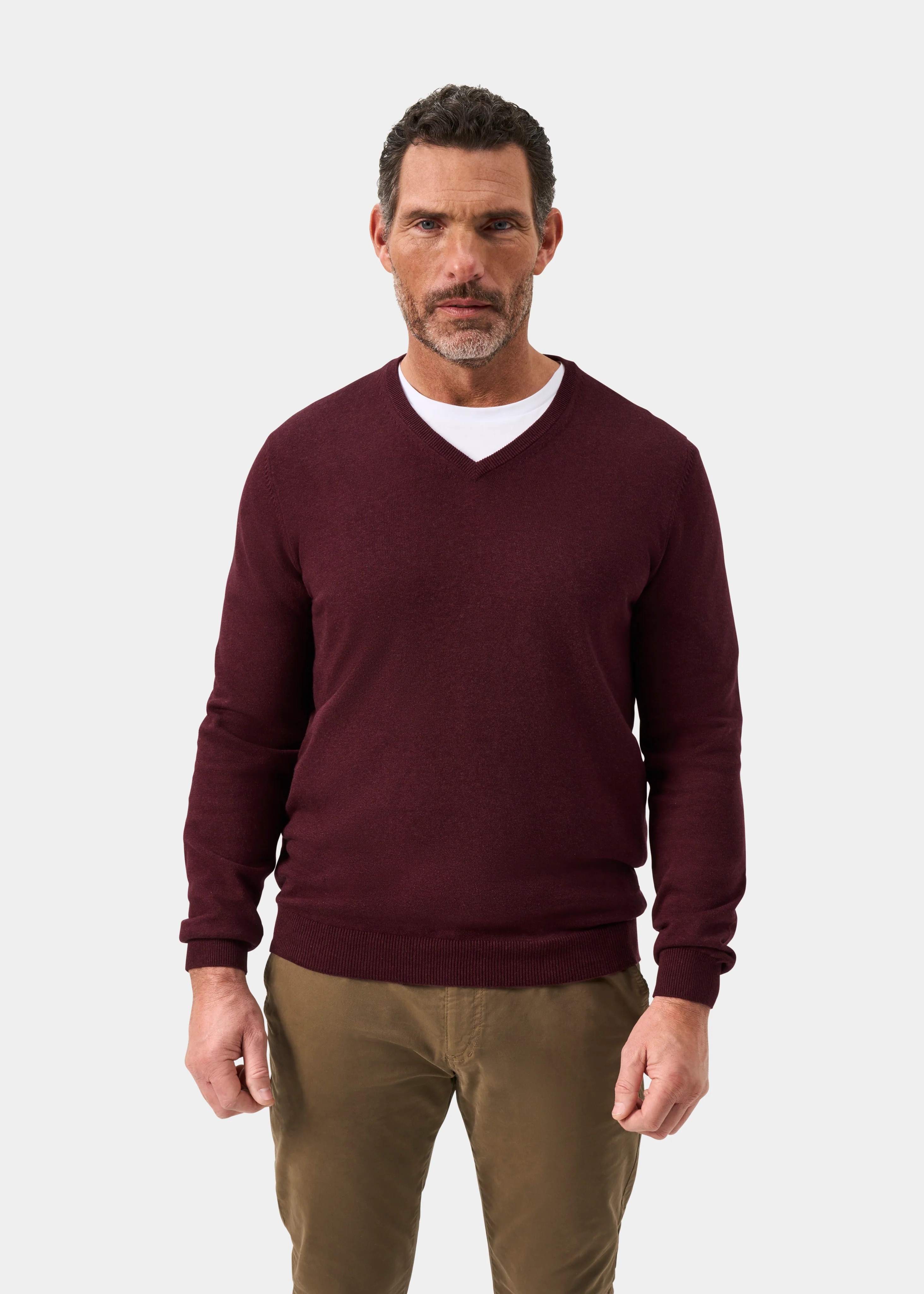 Rothwell Cotton Cashmere Jumper In Blackcurrant - Image 2