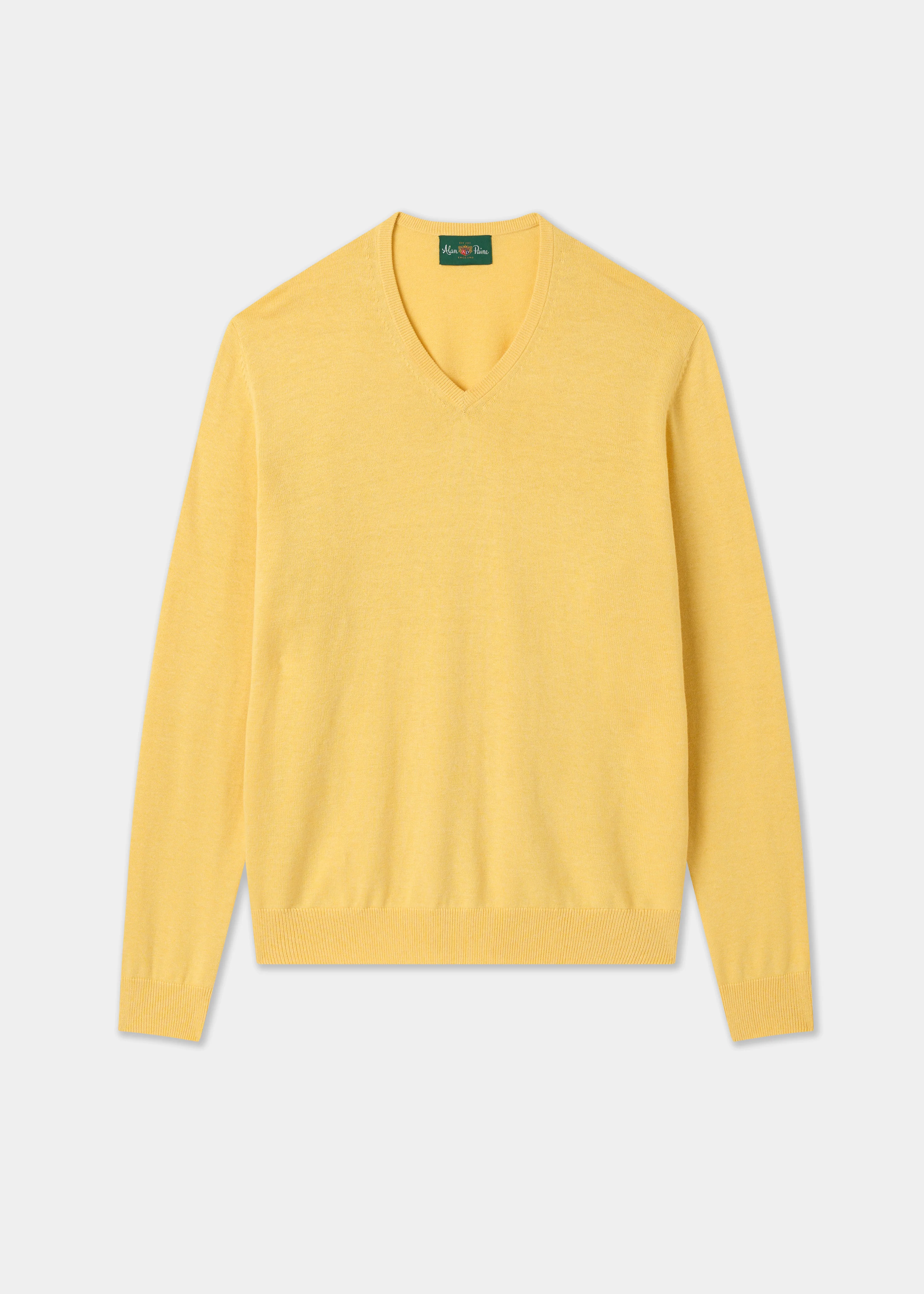 Rothwell Cotton Cashmere Jumper In Lemon