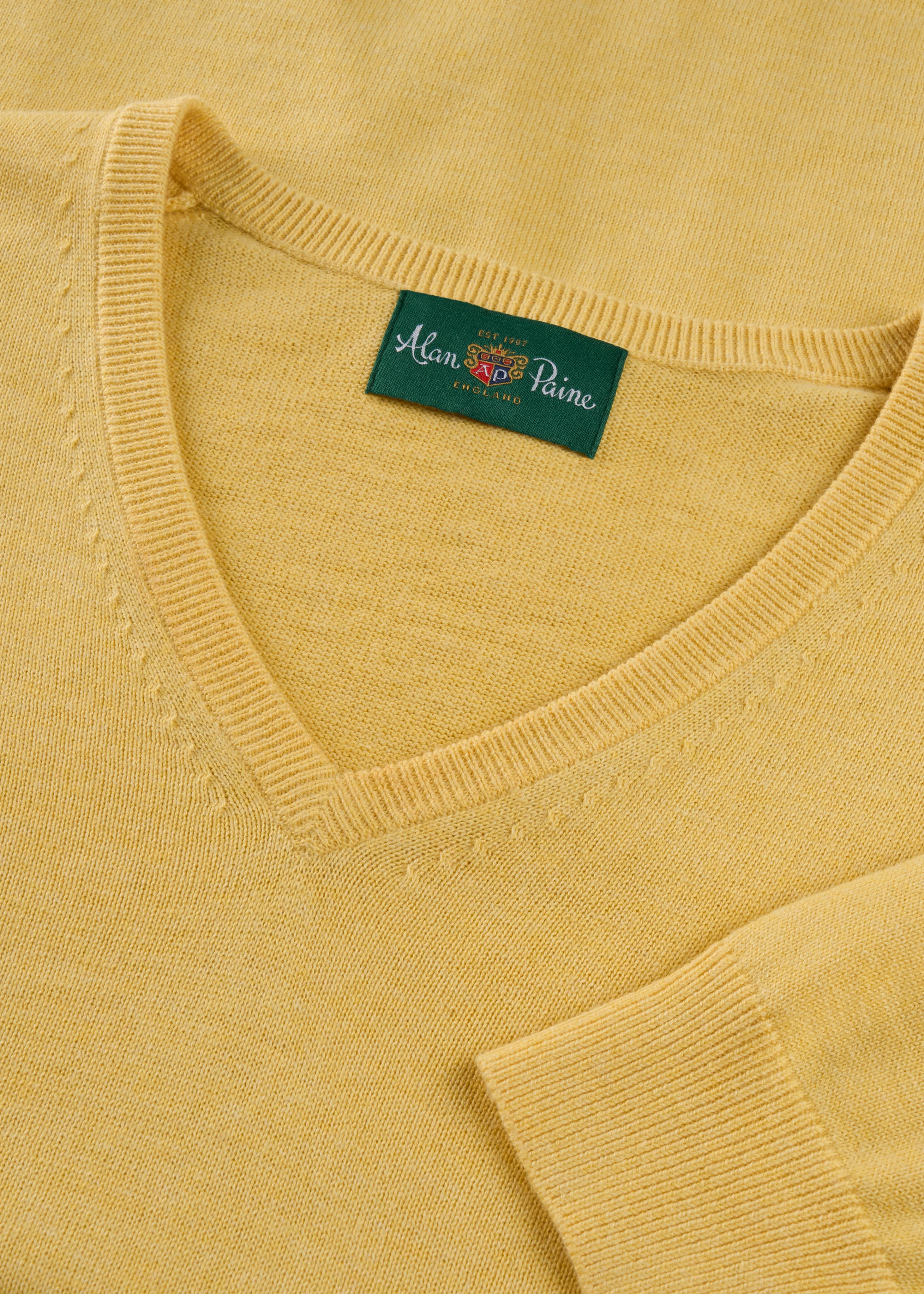 Rothwell Cotton Cashmere Jumper In Lemon - Image 2