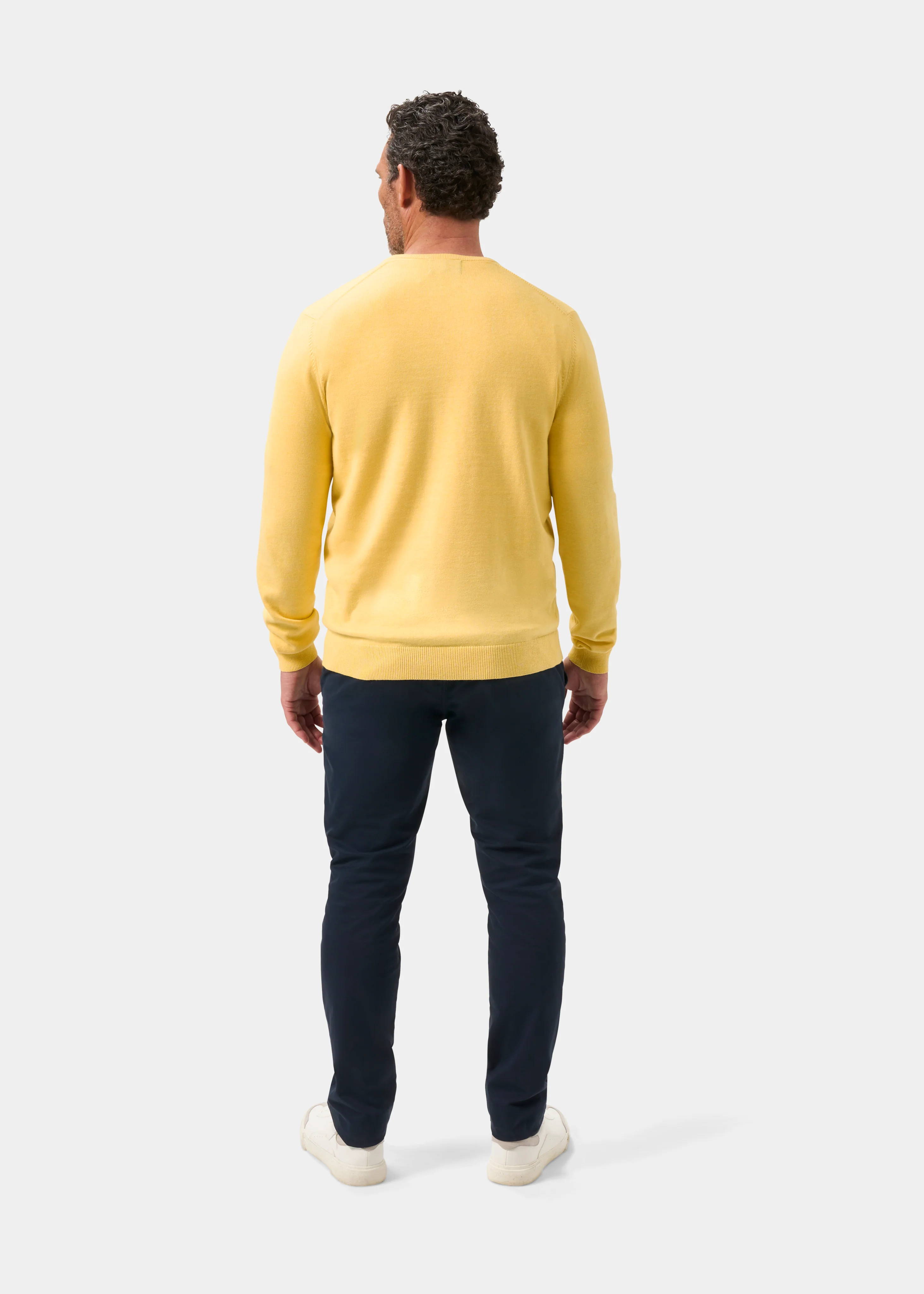 Rothwell Cotton Cashmere Jumper In Lemon - Image 7