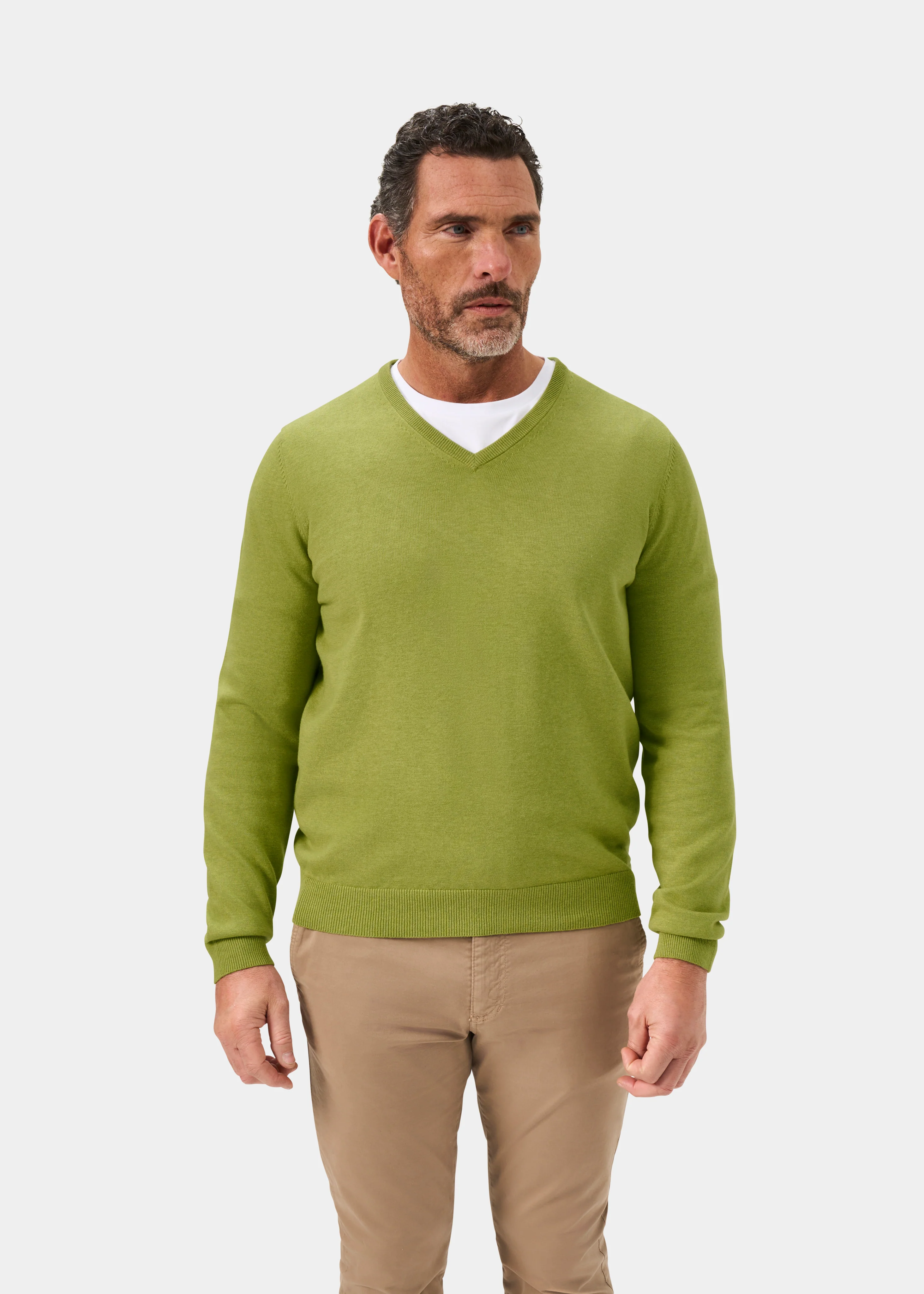 Rothwell Cotton Cashmere Jumper In Lichen - Image 2
