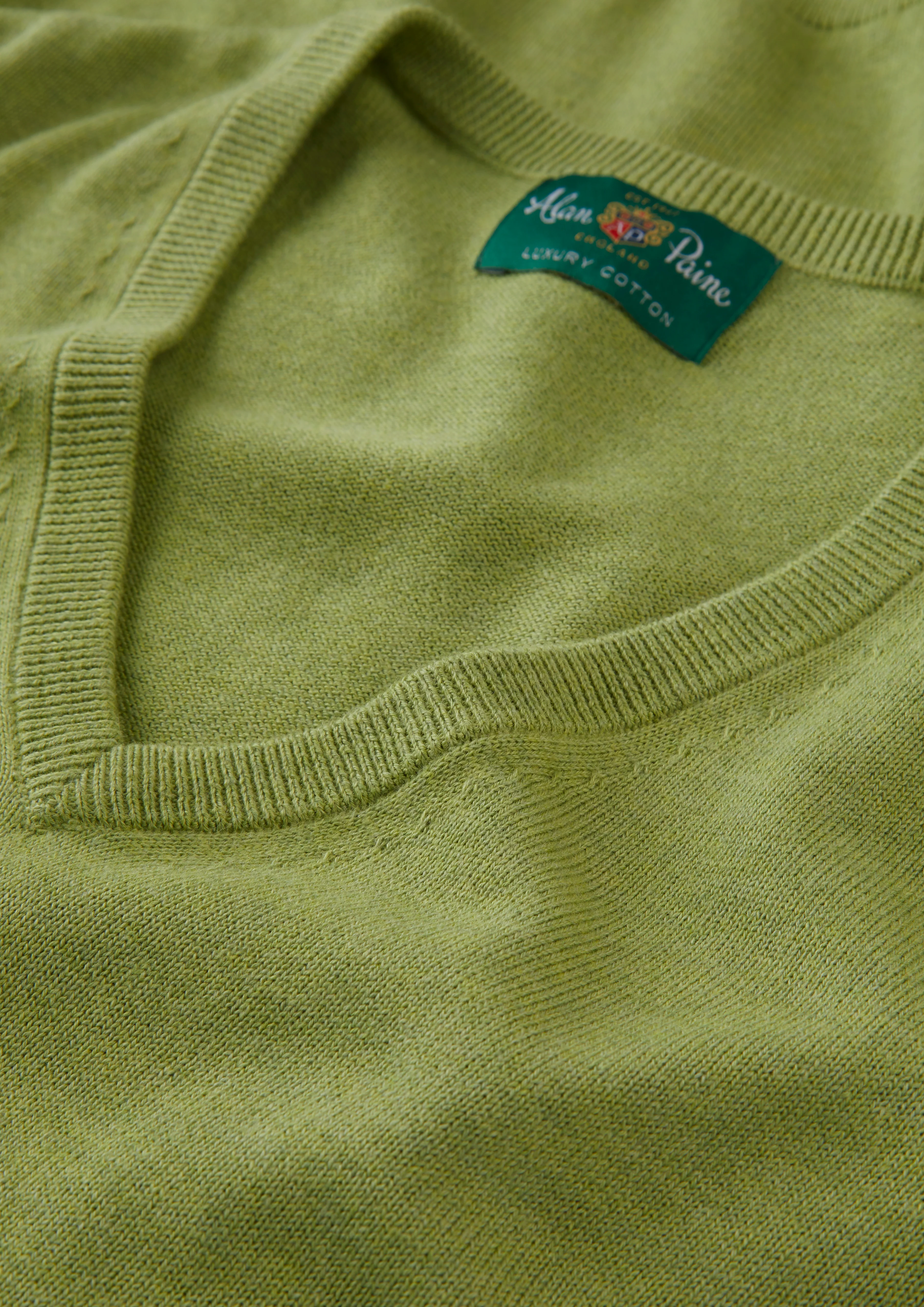 Rothwell Cotton Cashmere Jumper In Lichen - Image 7