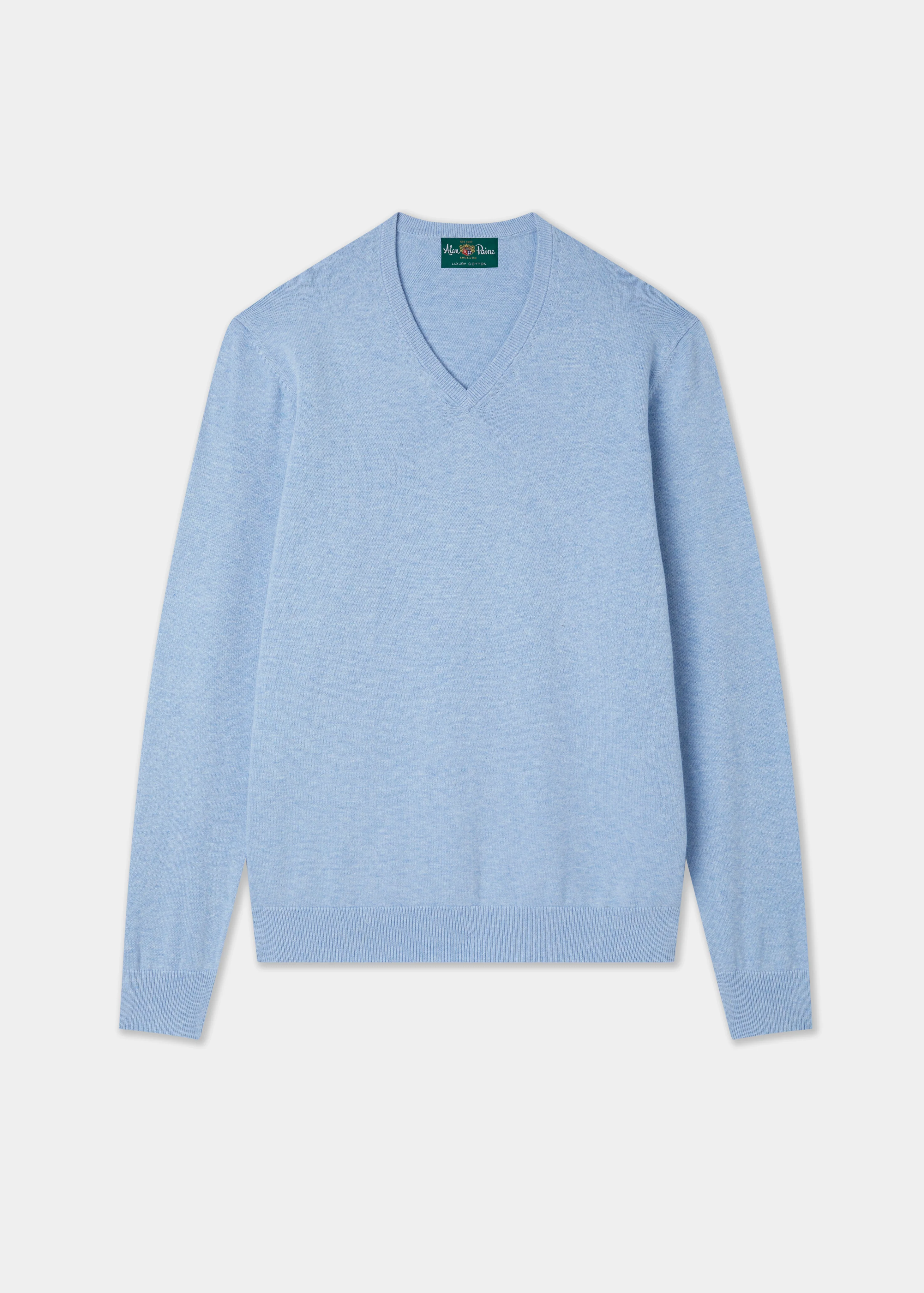 Rothwell Cotton Cashmere Jumper In Steel Blue
