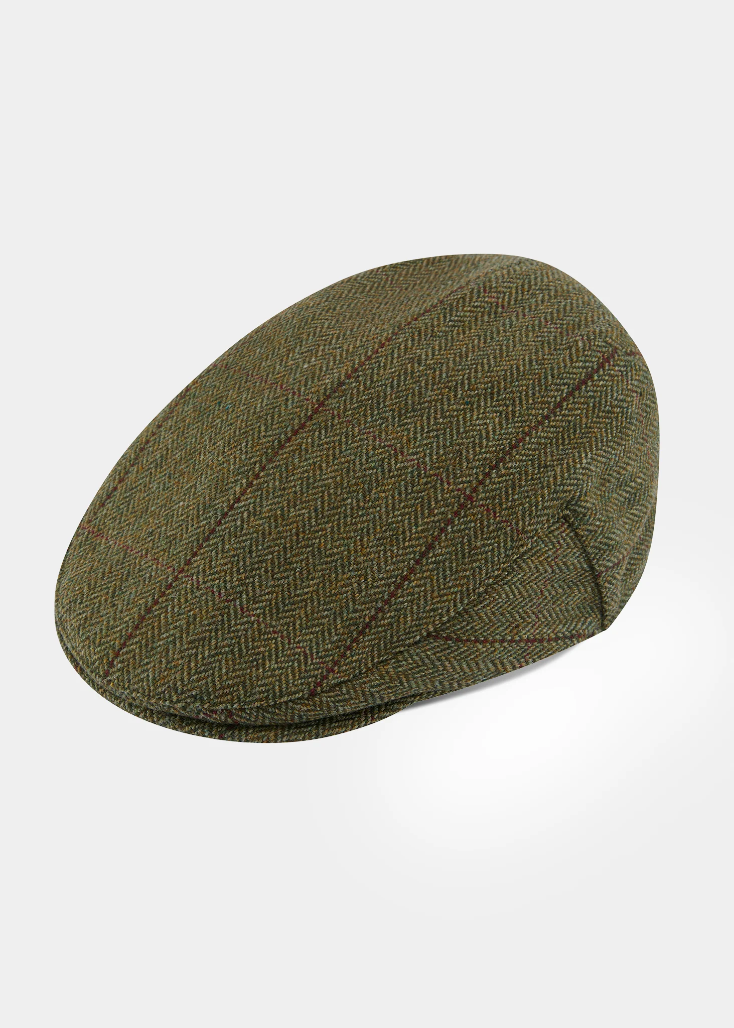 Rutland Men's Tweed Waterproof Flat Cap in Oakley  -  Regular Fit