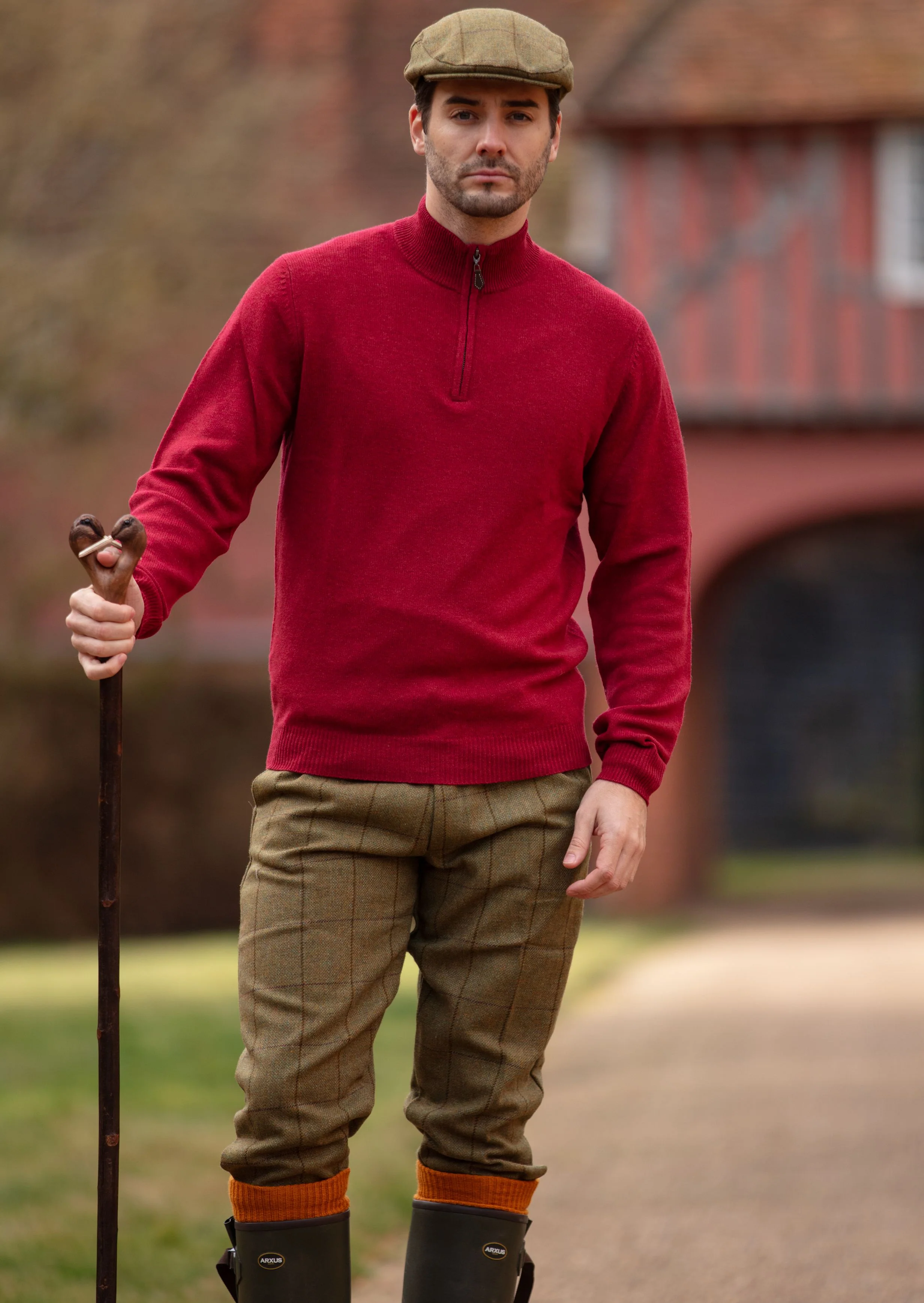 Rutland Men's Tweed Water Repellent Shooting Breeks in Lichen  -  Regular Fit - Image 3