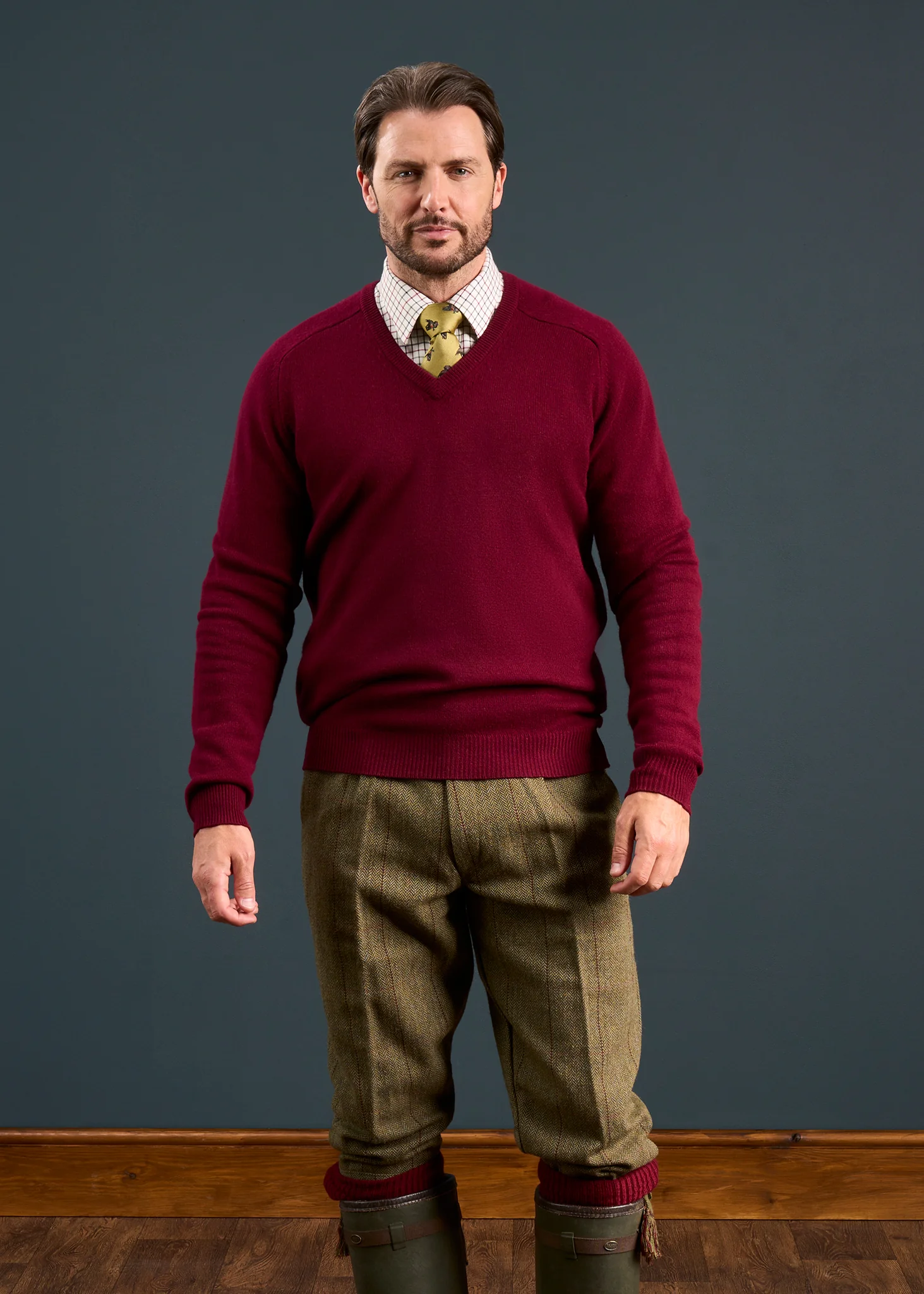 Rutland Men's Tweed Water Repellent Shooting Breeks in Oakley  -  Regular Fit - Image 4