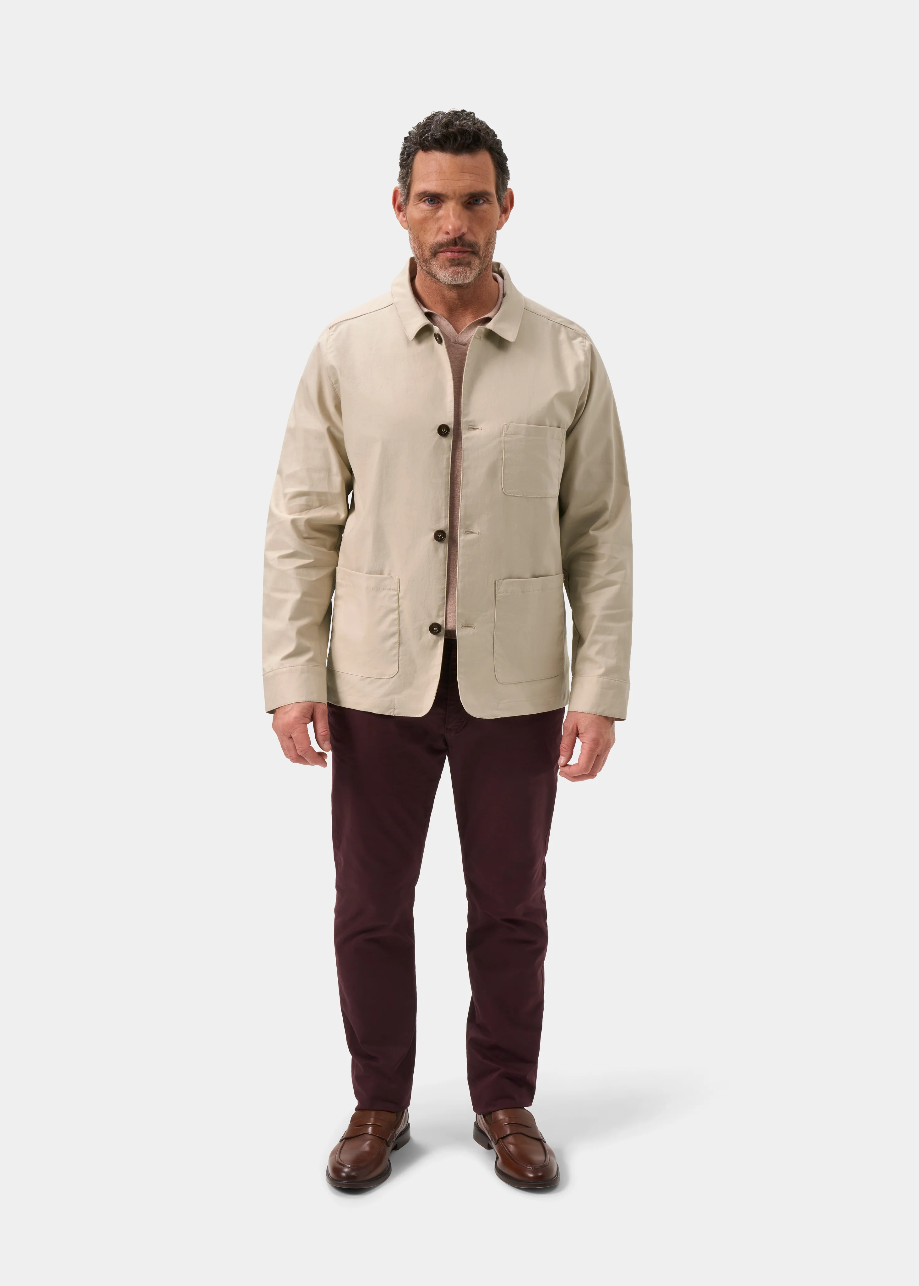 Sandcliff Men's Shacket in Beige - Image 7