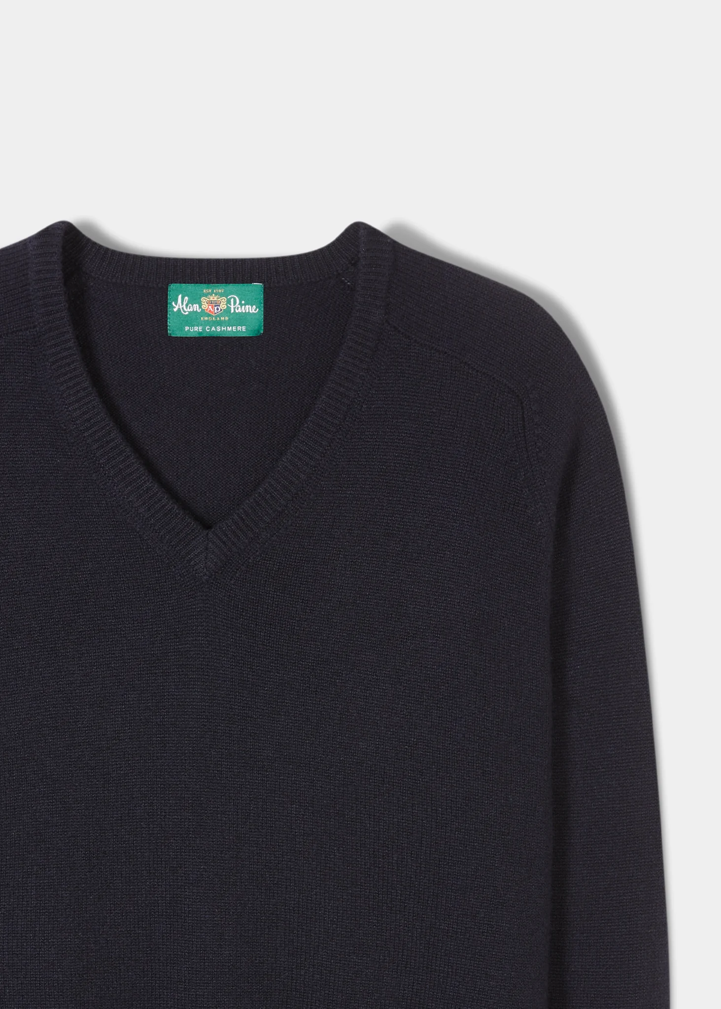 Selkirk Cashmere Jumper in Dark Navy - Classic Fit - Image 2
