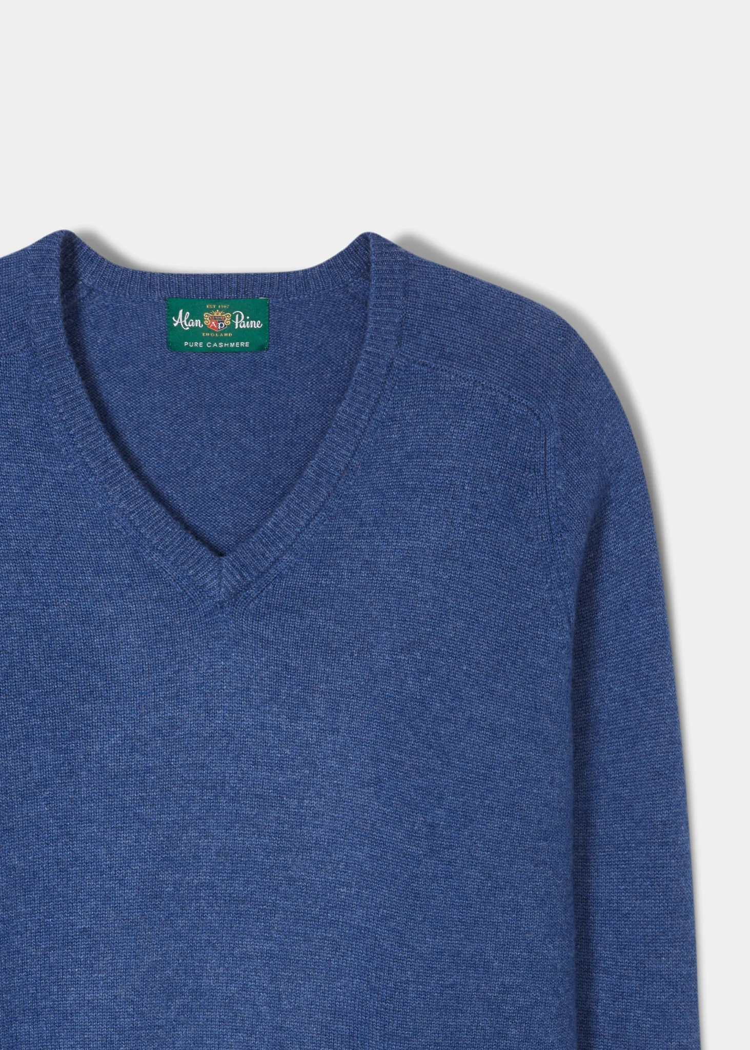 Selkirk Cashmere Jumper in Denim - Classic Fit - Image 6