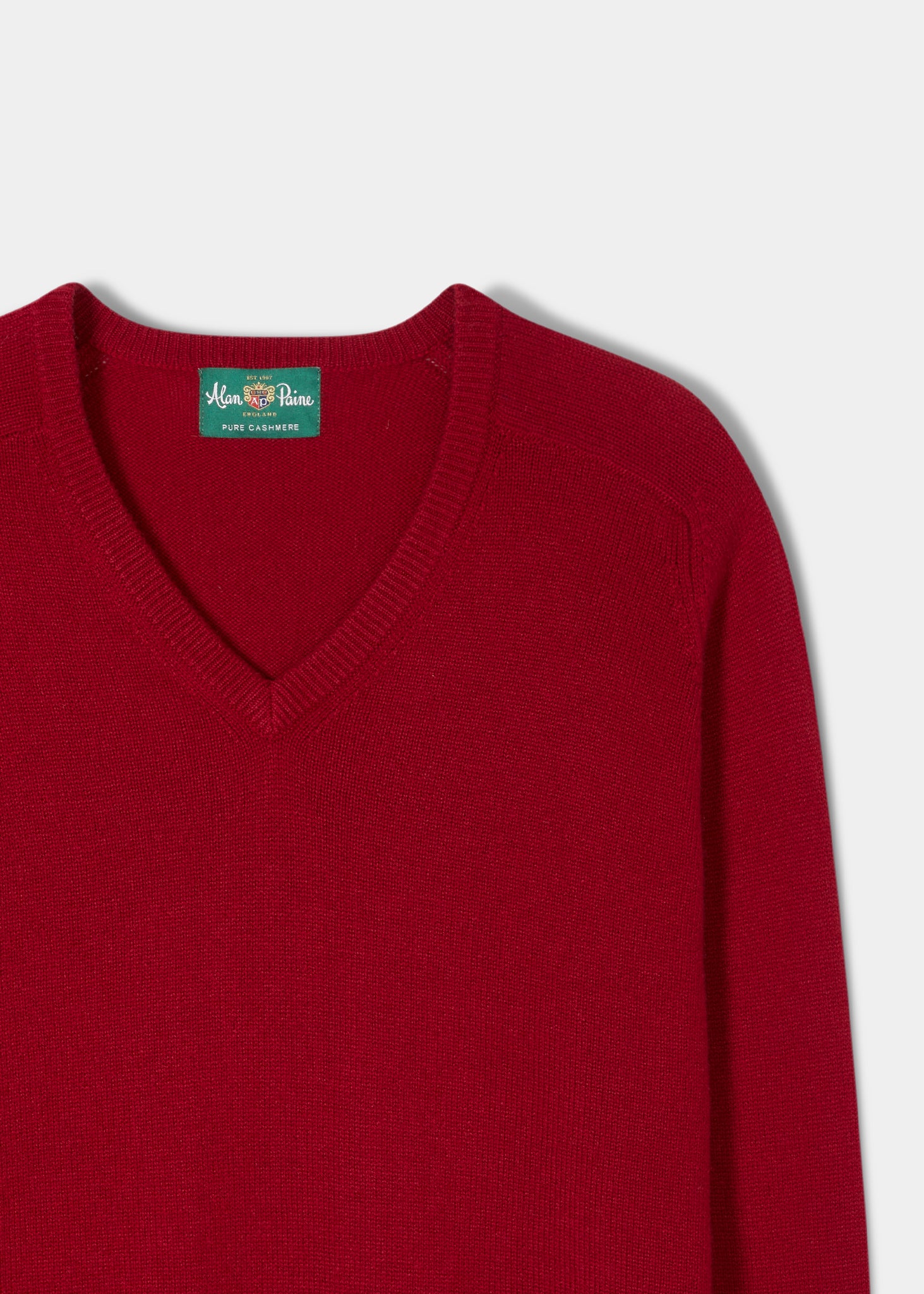 Selkirk Cashmere Jumper in Ruby - Classic Fit - Image 2