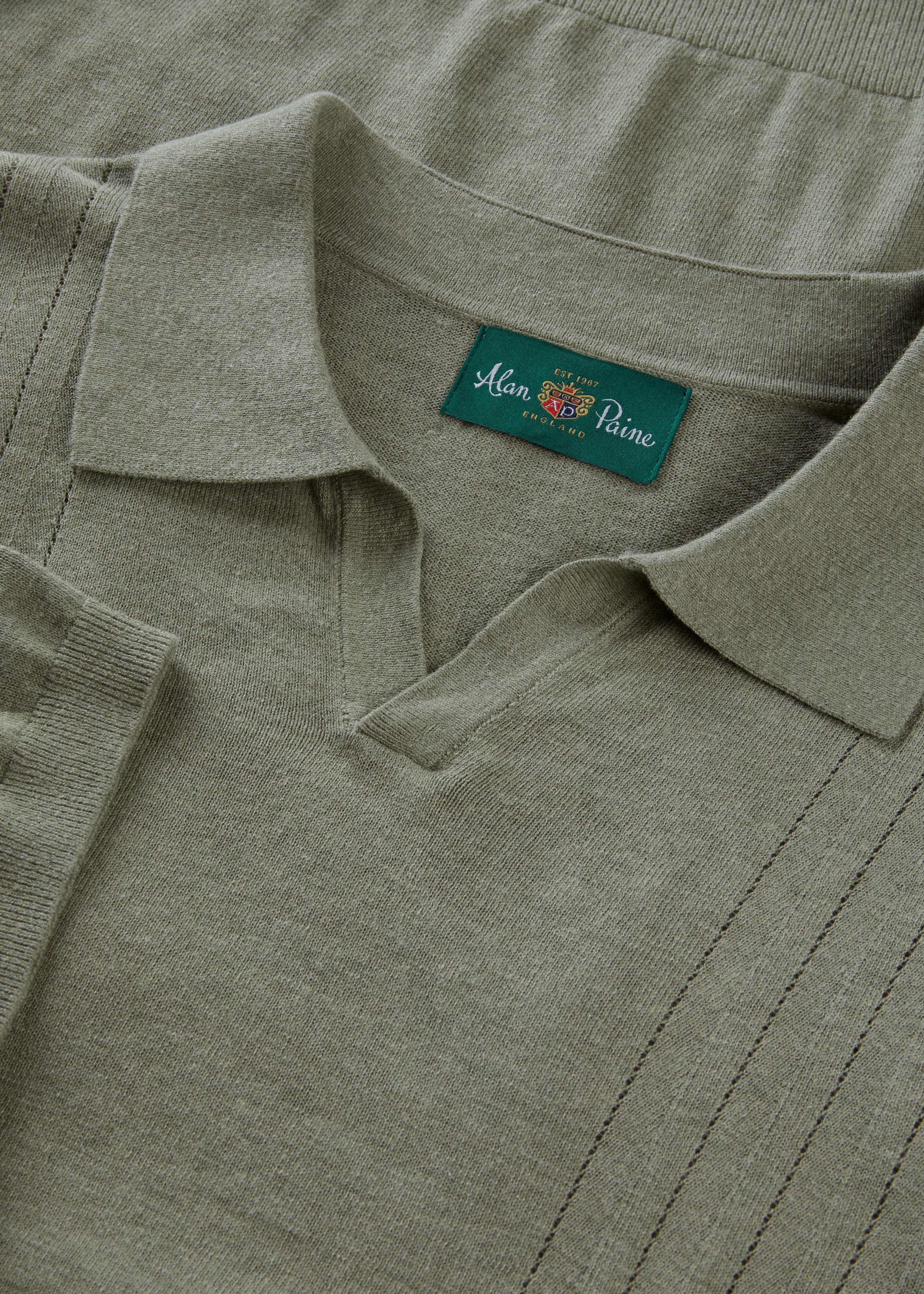 Shipford Men's Short Sleeve Cotton Jumper In Landscape - Image 3