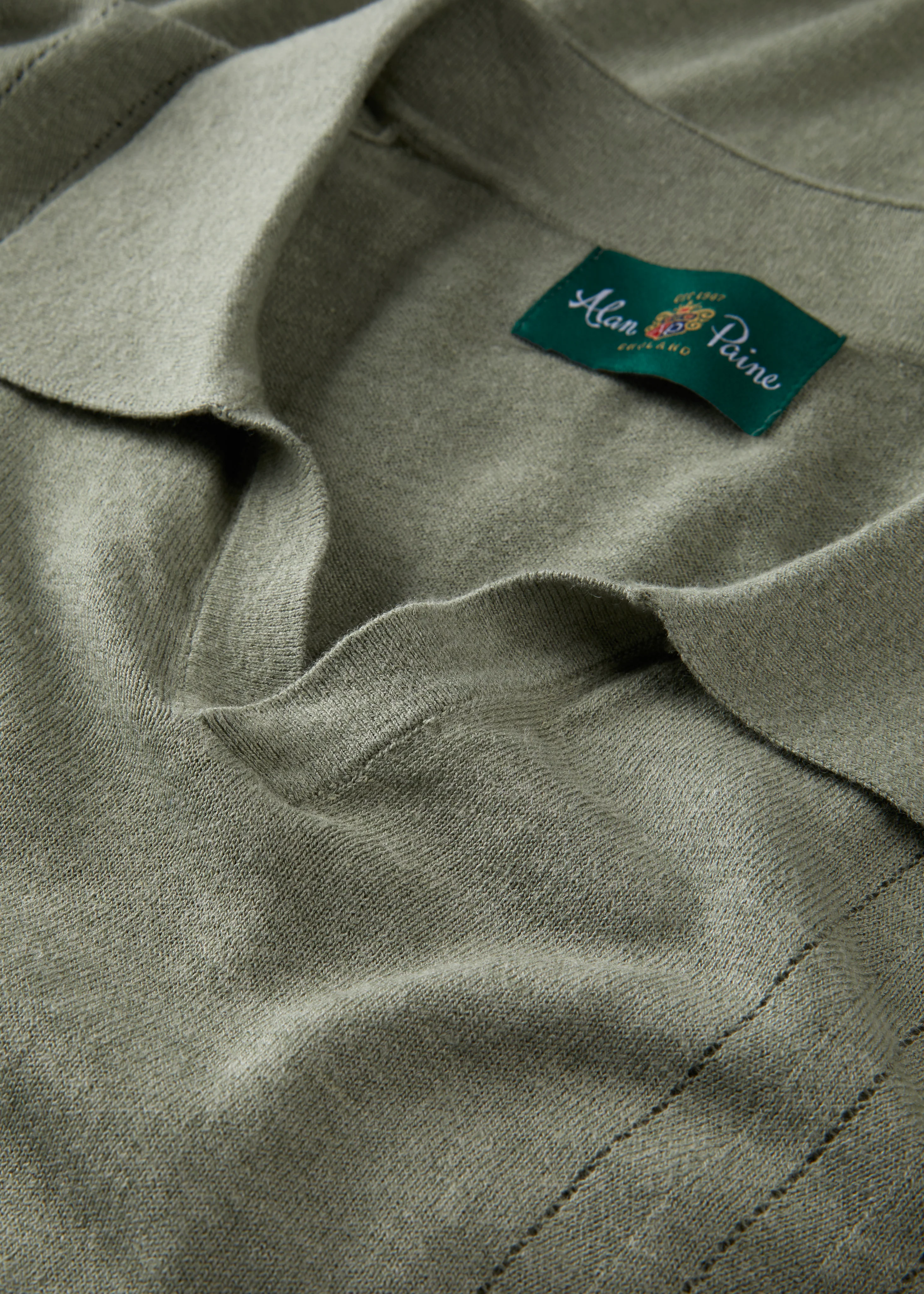 Shipford Men's Short Sleeve Cotton Jumper In Landscape - Image 4
