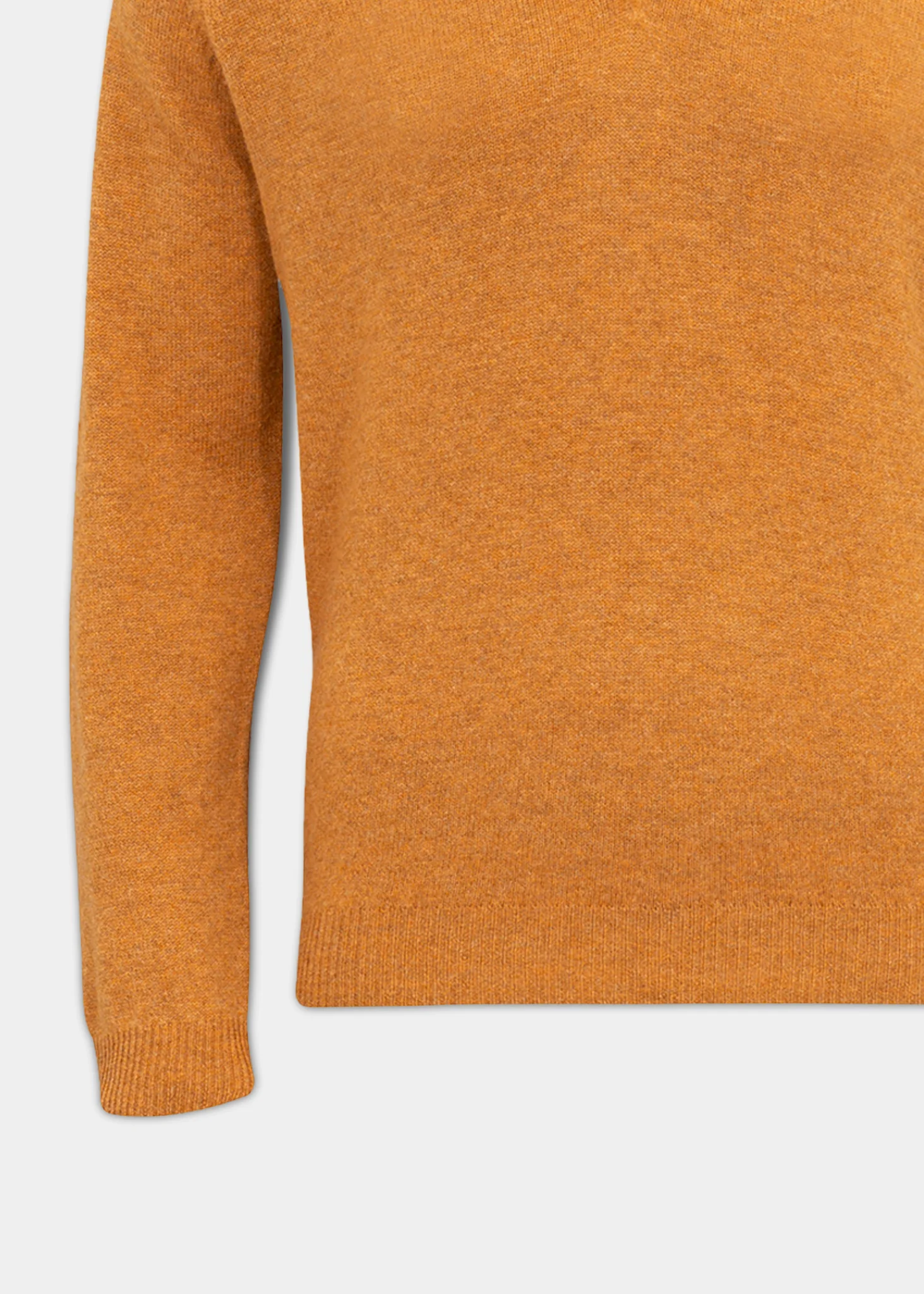 Streetly Men's V Neck Jumper In Gazelle - Classic Fit - Image 5