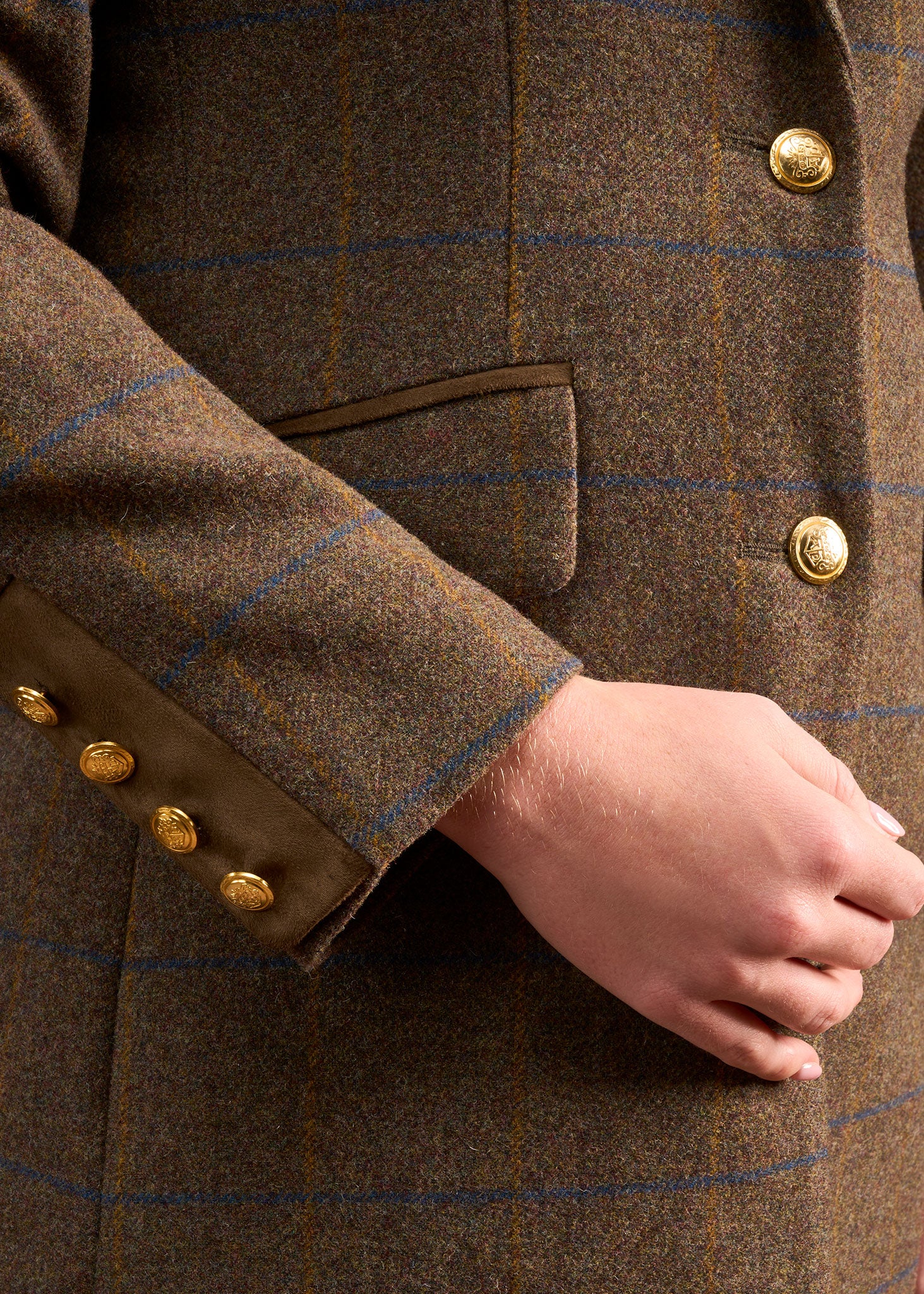 Surrey Ladies Tweed Water Repellent Mid-Thigh Coat in Seabrook  -  Regular Fit - Image 4