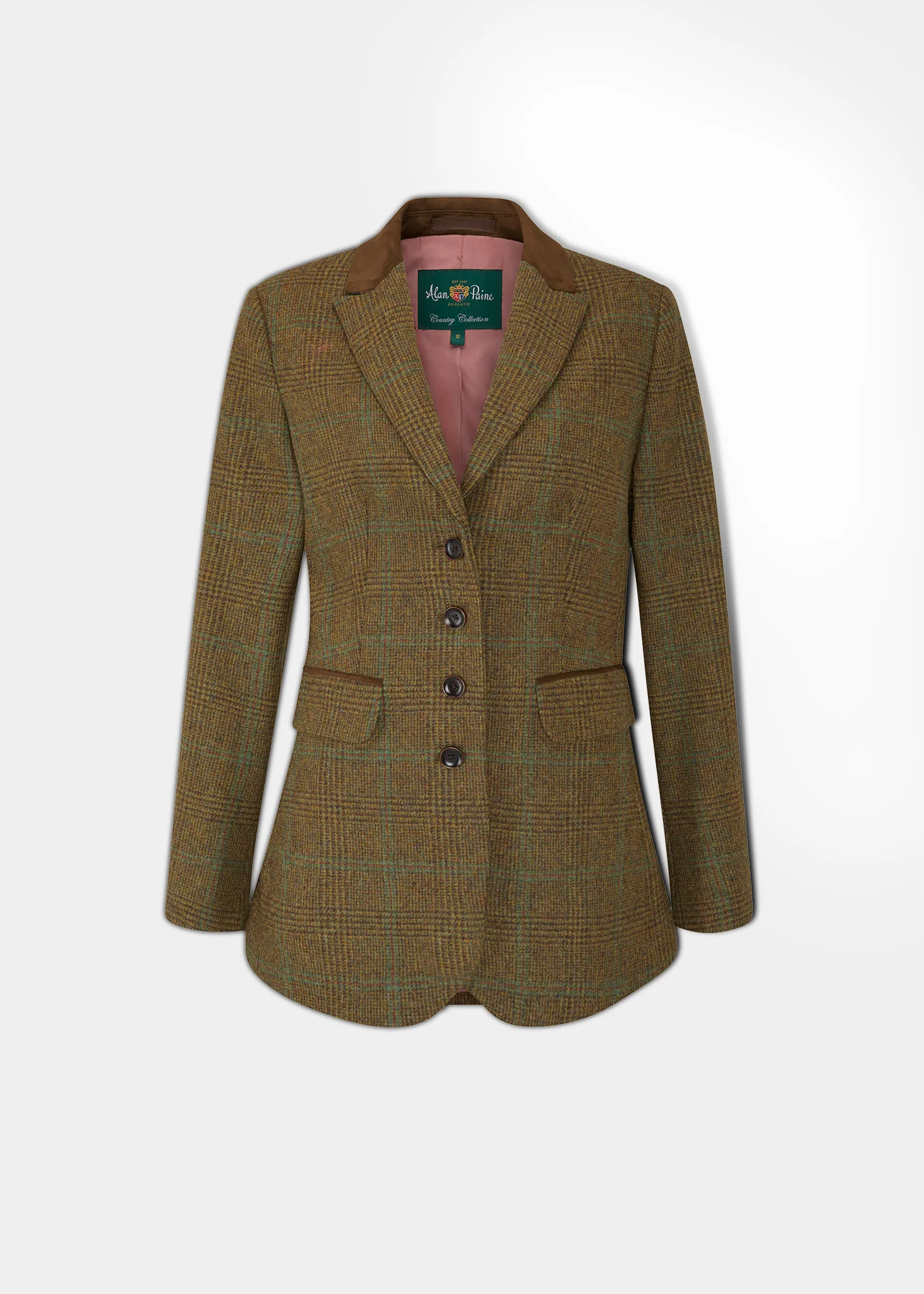 Surrey Ladies Tweed Water Repellent Blazer in Marsh  -  Regular Fit