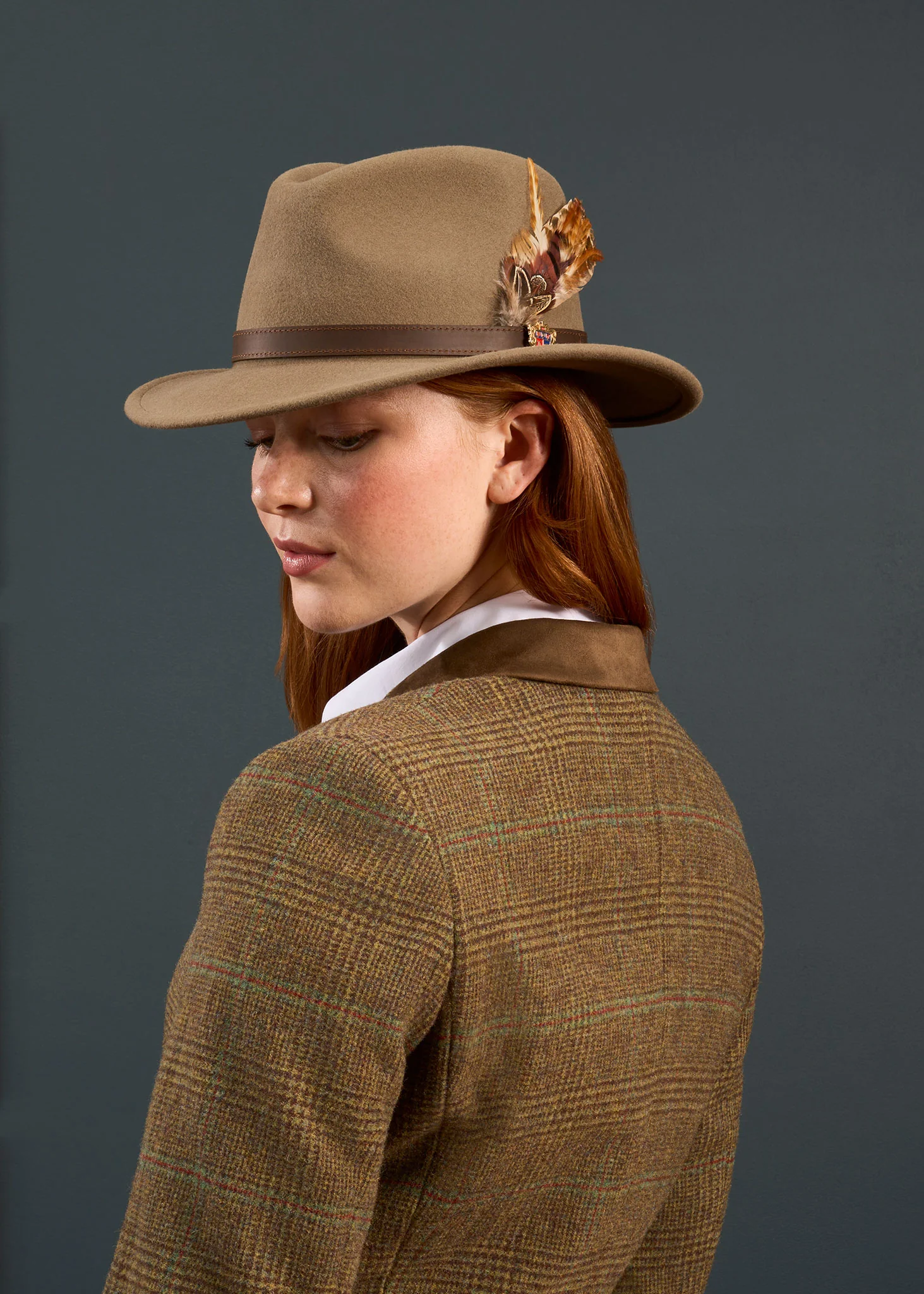 Surrey Ladies Tweed Water Repellent Blazer in Marsh  -  Regular Fit - Image 5