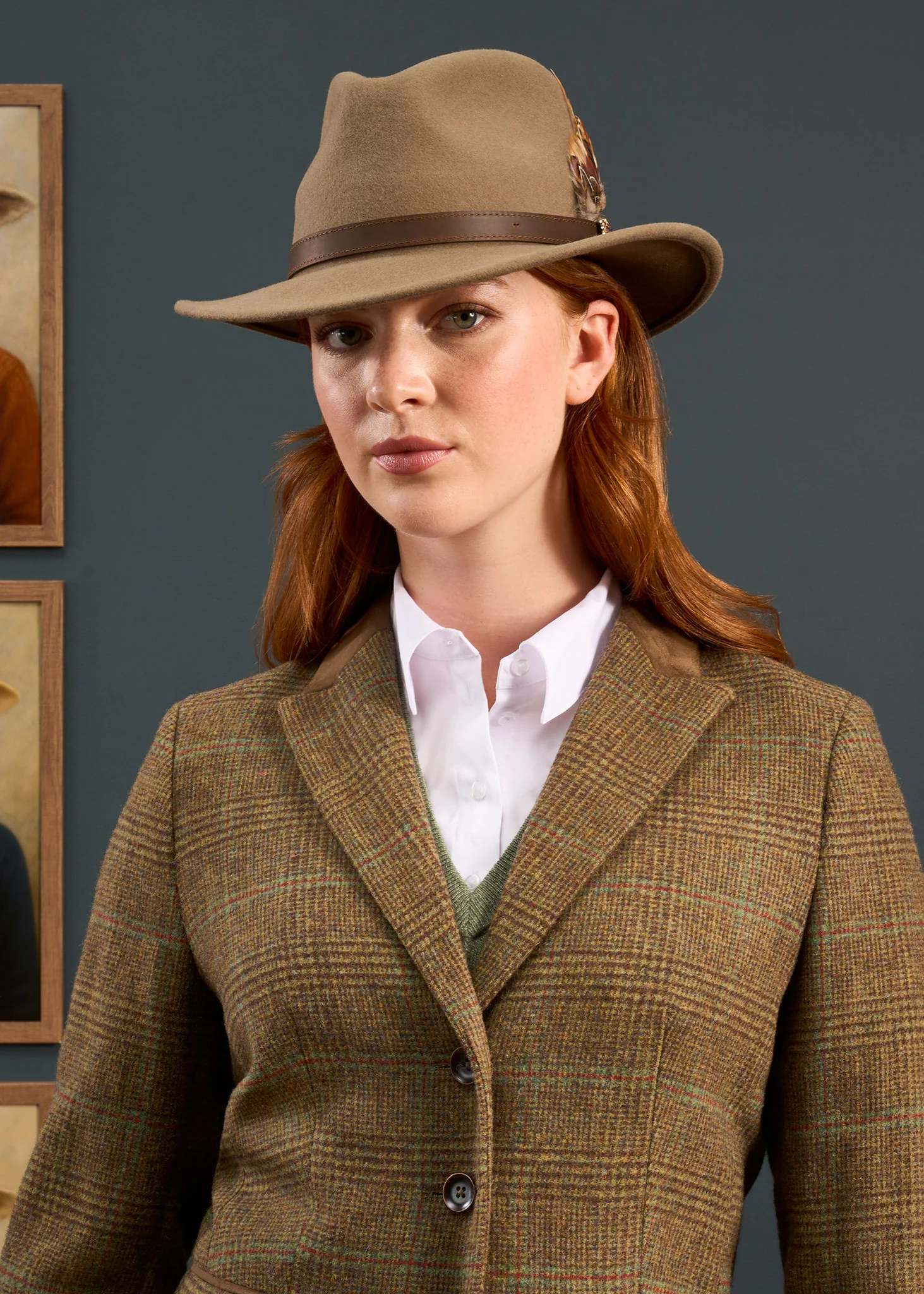 Surrey Ladies Tweed Water Repellent Blazer in Marsh  -  Regular Fit - Image 6