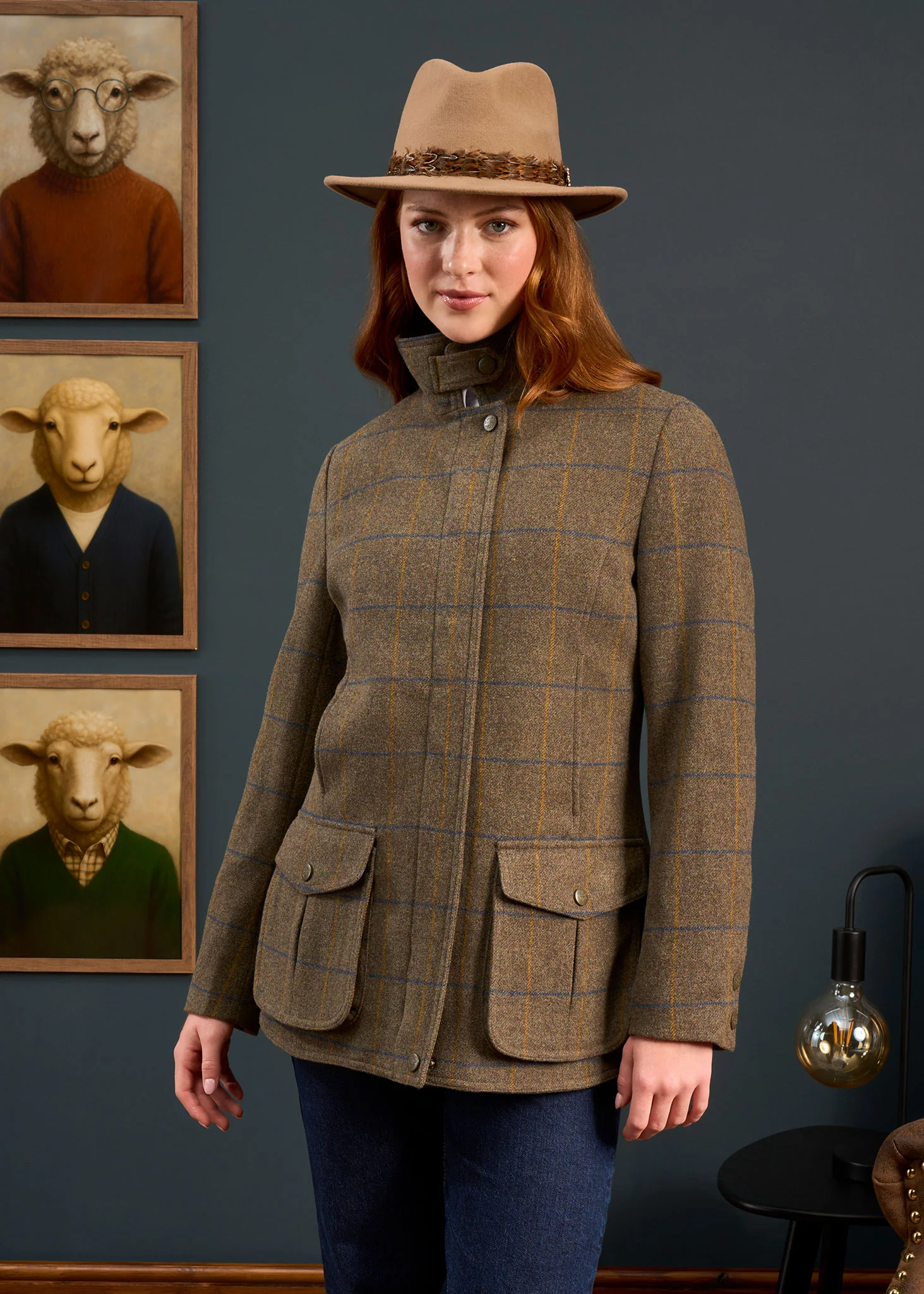 Surrey Ladies Tweed Water Repellent Coat in Seabrook  -  Regular Fit - Image 3