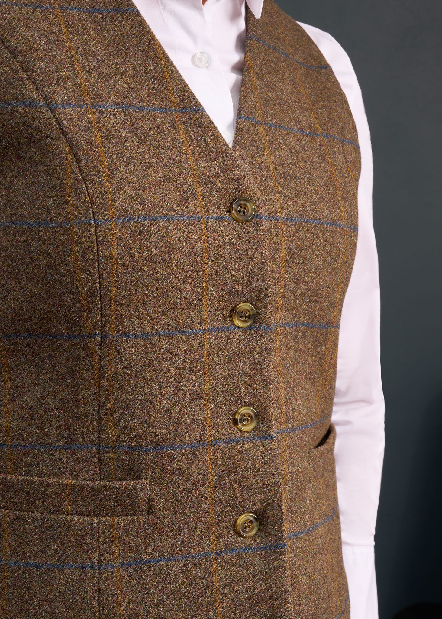Surrey Ladies Tweed Water Repellant Waistcoat in Seabrook  -  Regular Fit - Image 3