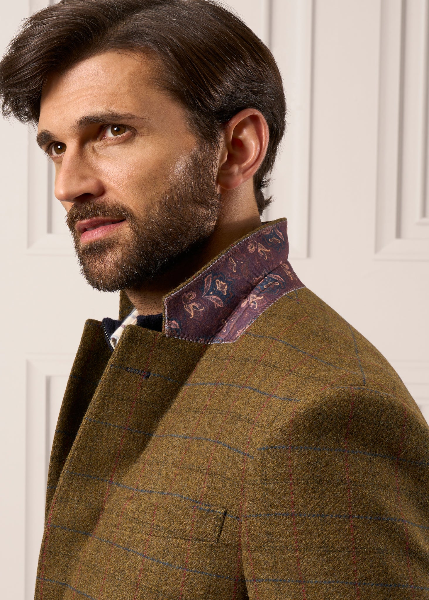 Surrey Men's Tweed Water Repellent Lined Blazer in Moor  -  Regular Fit - Image 5