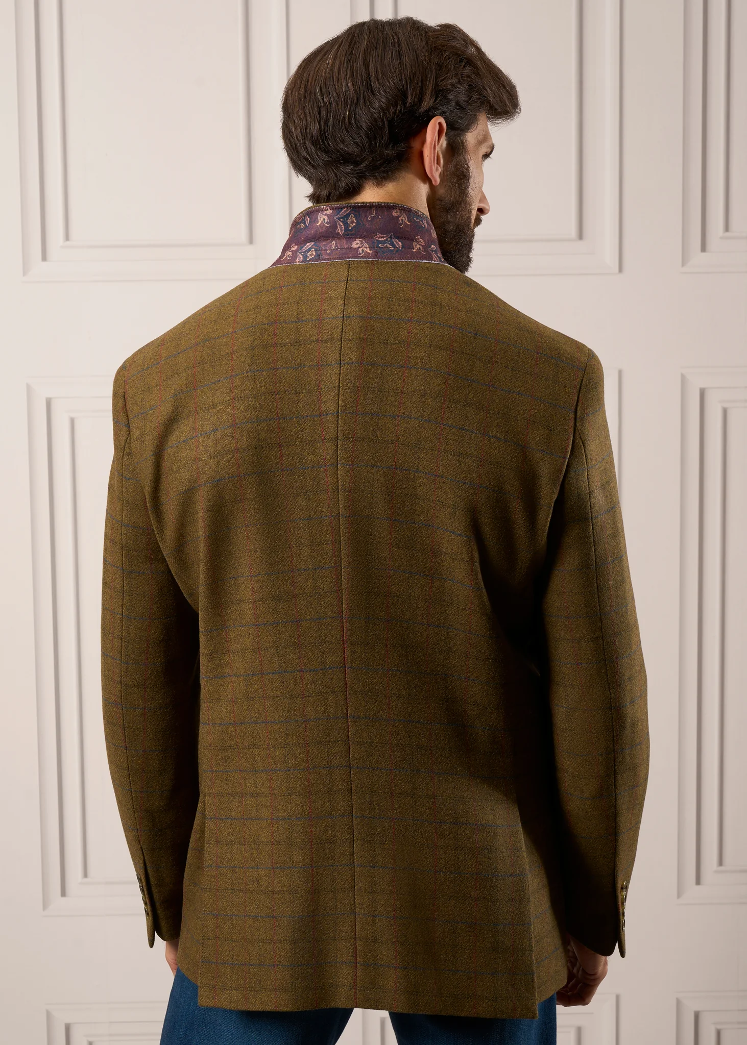 Surrey Men's Tweed Water Repellent Lined Blazer in Moor  -  Regular Fit - Image 6