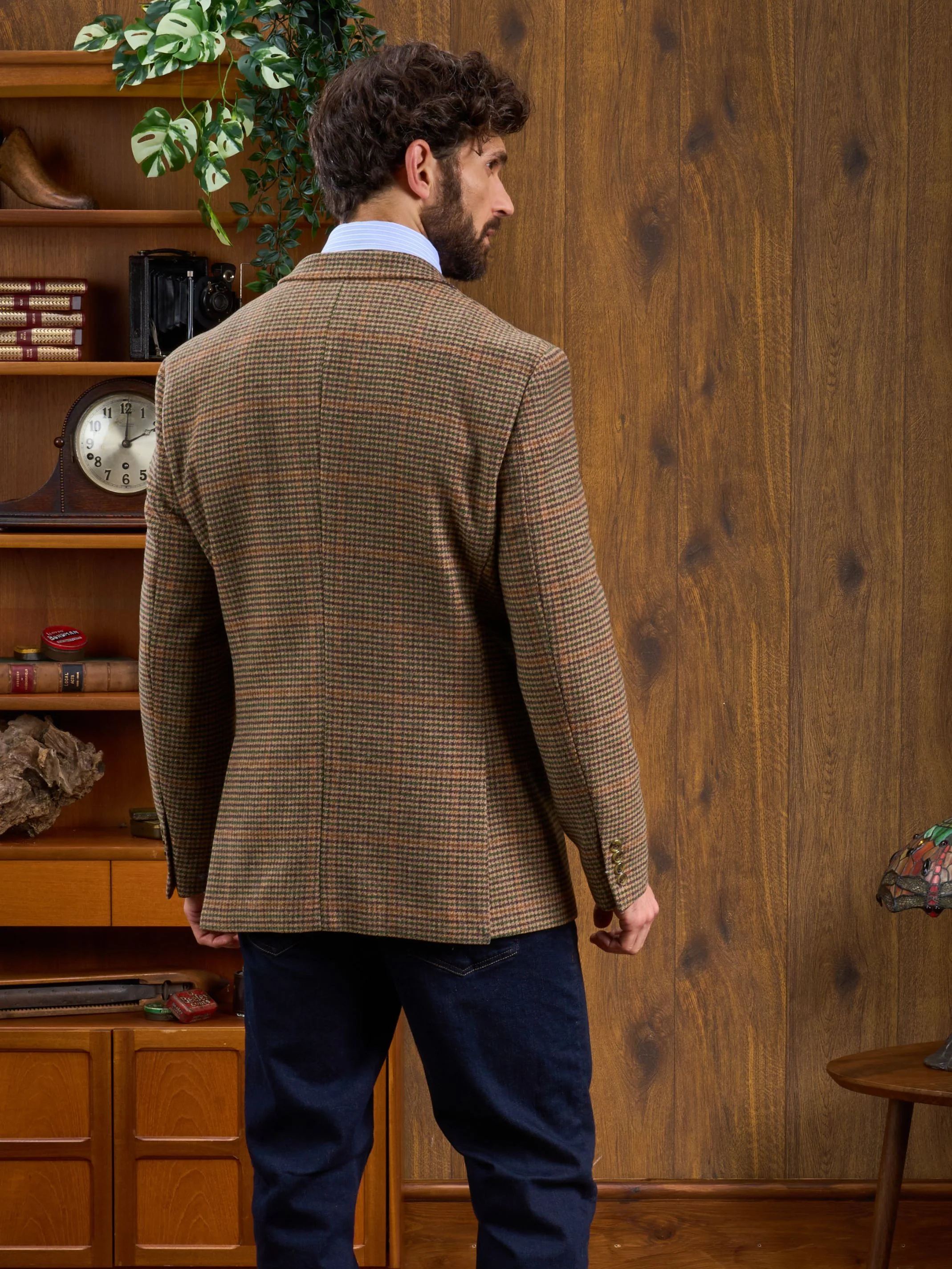 Surrey Tweed Lined Blazer In Sycamore - Regular Fit - Image 4