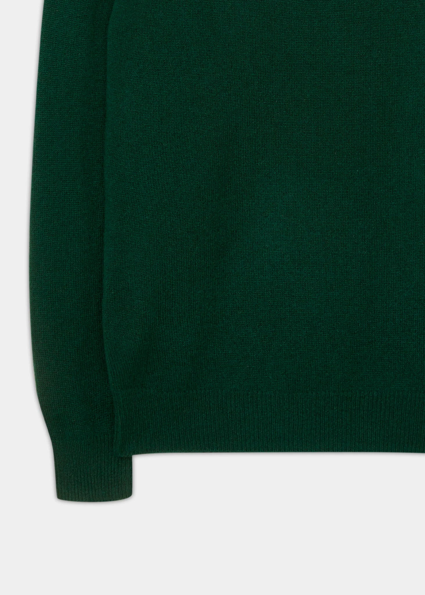 Sutherland Lambswool 1/4 Zip Jumper in Tartan Green - Regular Fit - Image 7