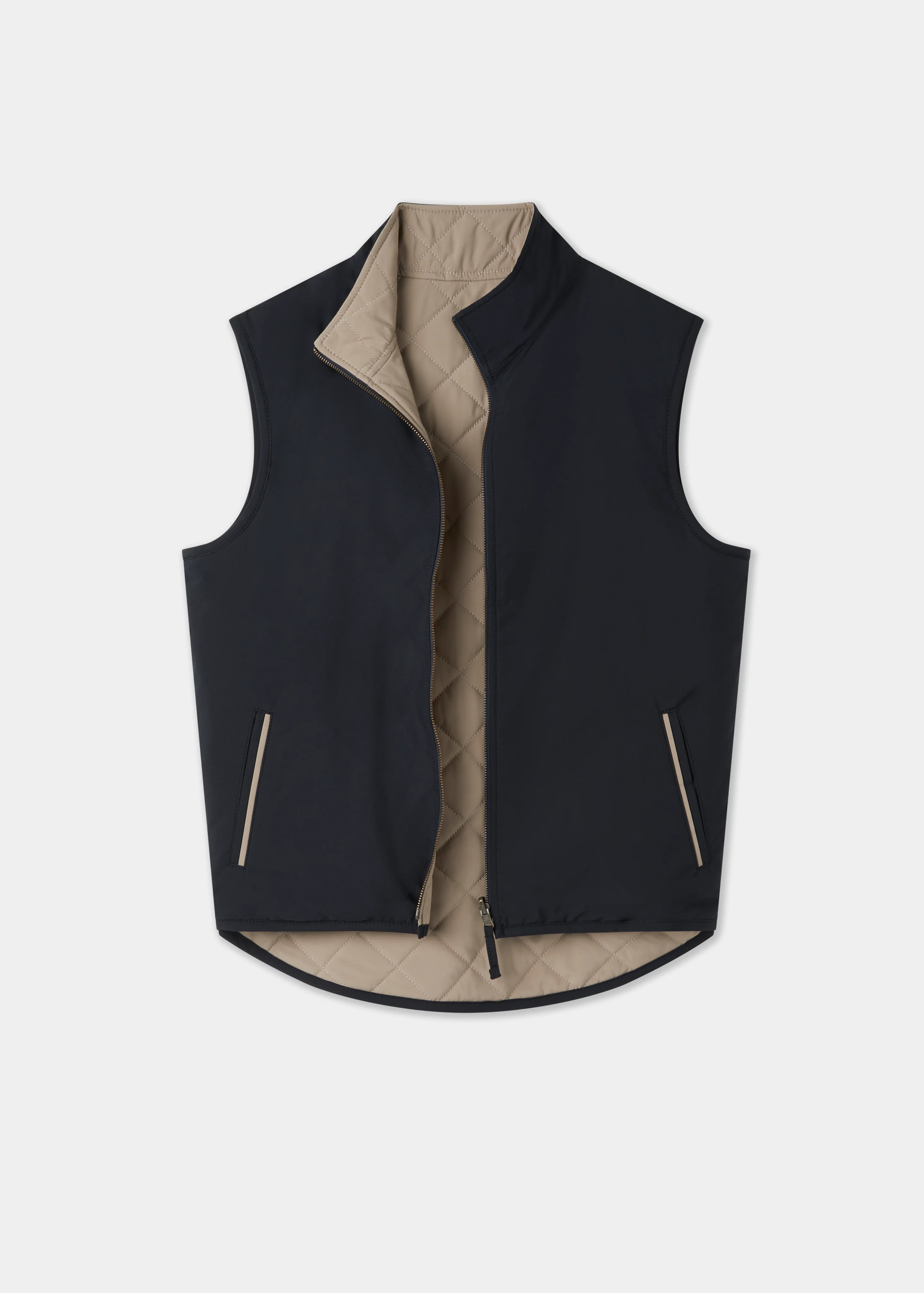 Swifthall Reversible City Gilet In Navy and Beige