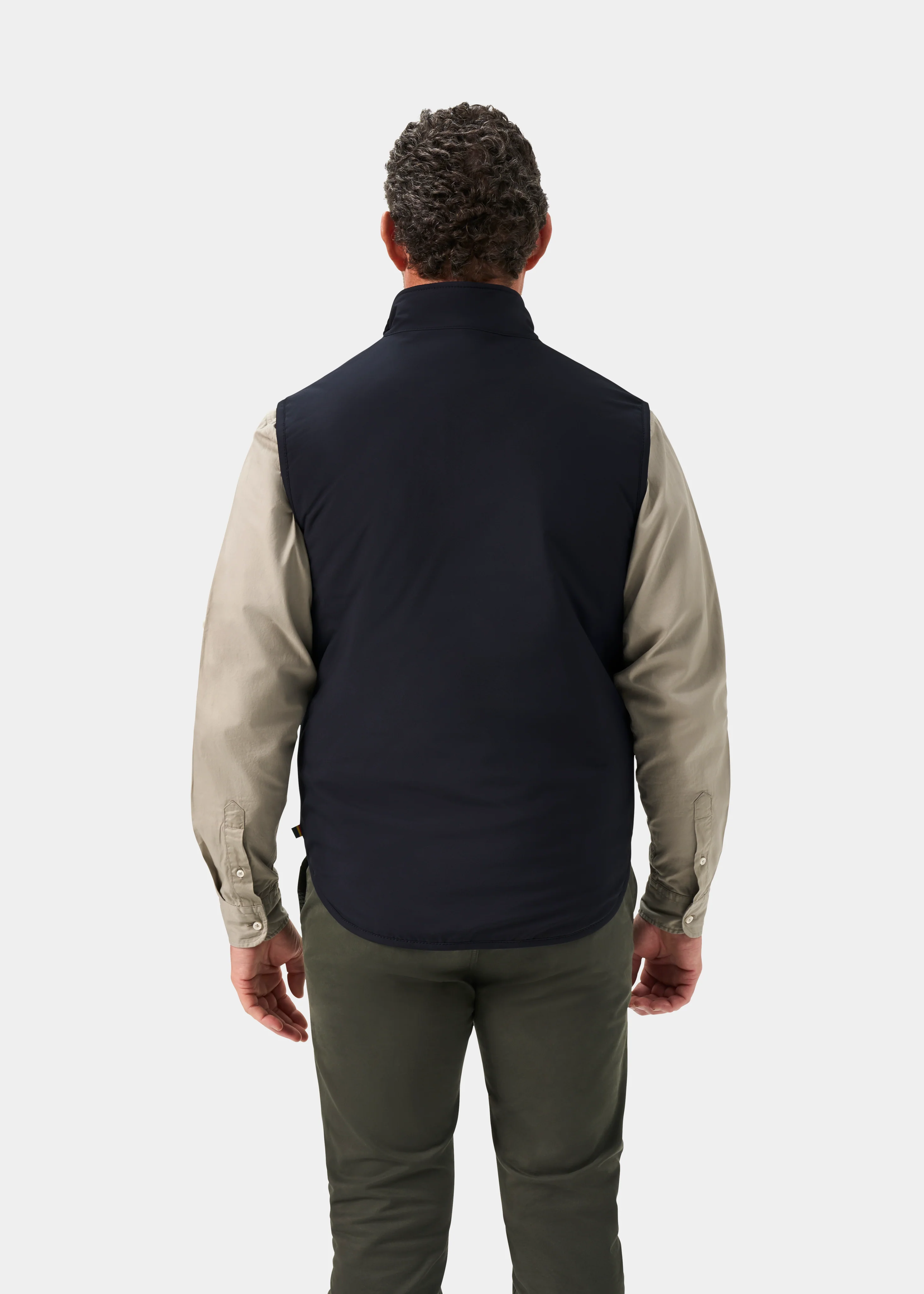 Swifthall Reversible City Gilet In Navy and Beige - Image 7