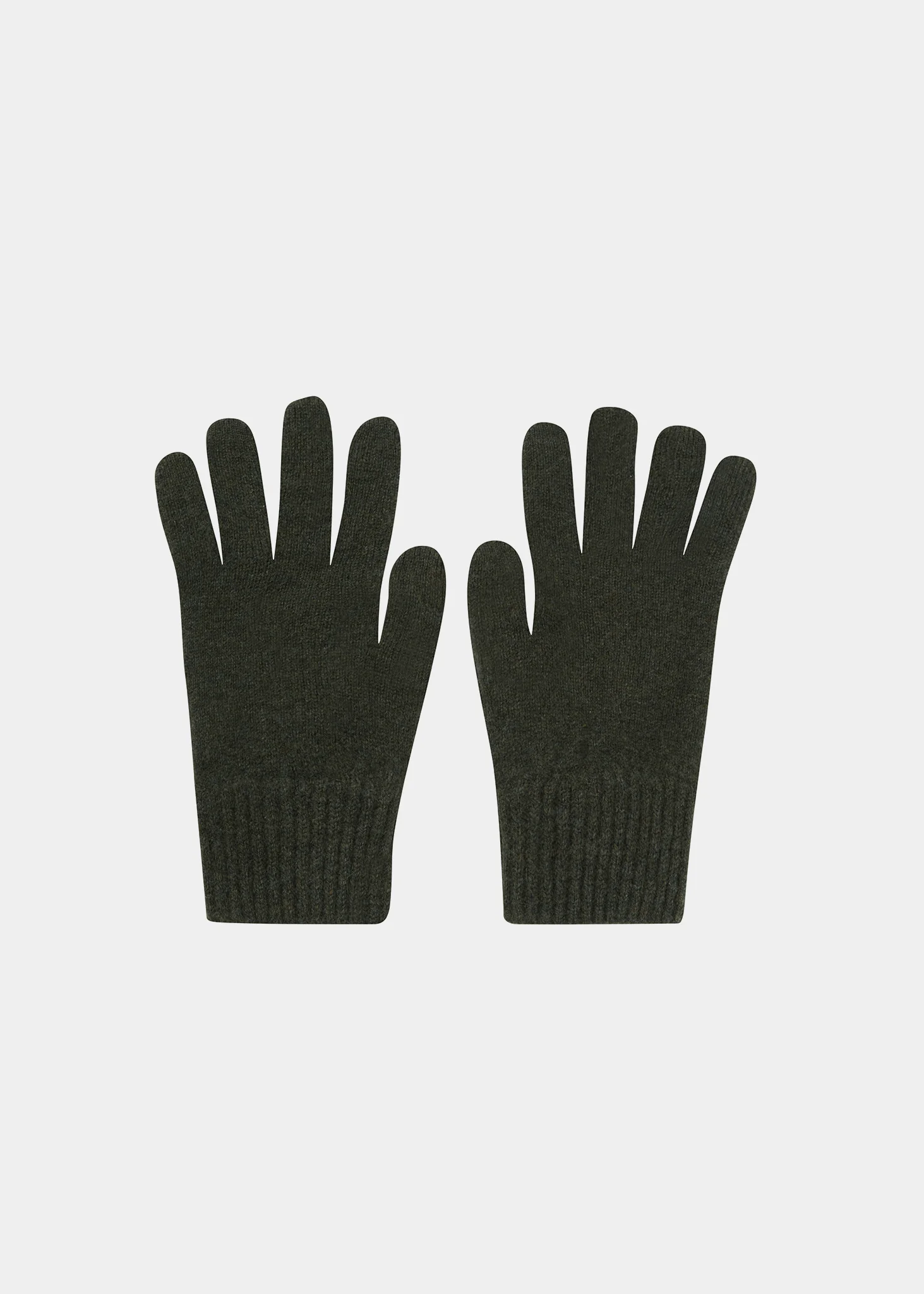 Tideswell Men's Knitted Wool Gloves In Seaweed.