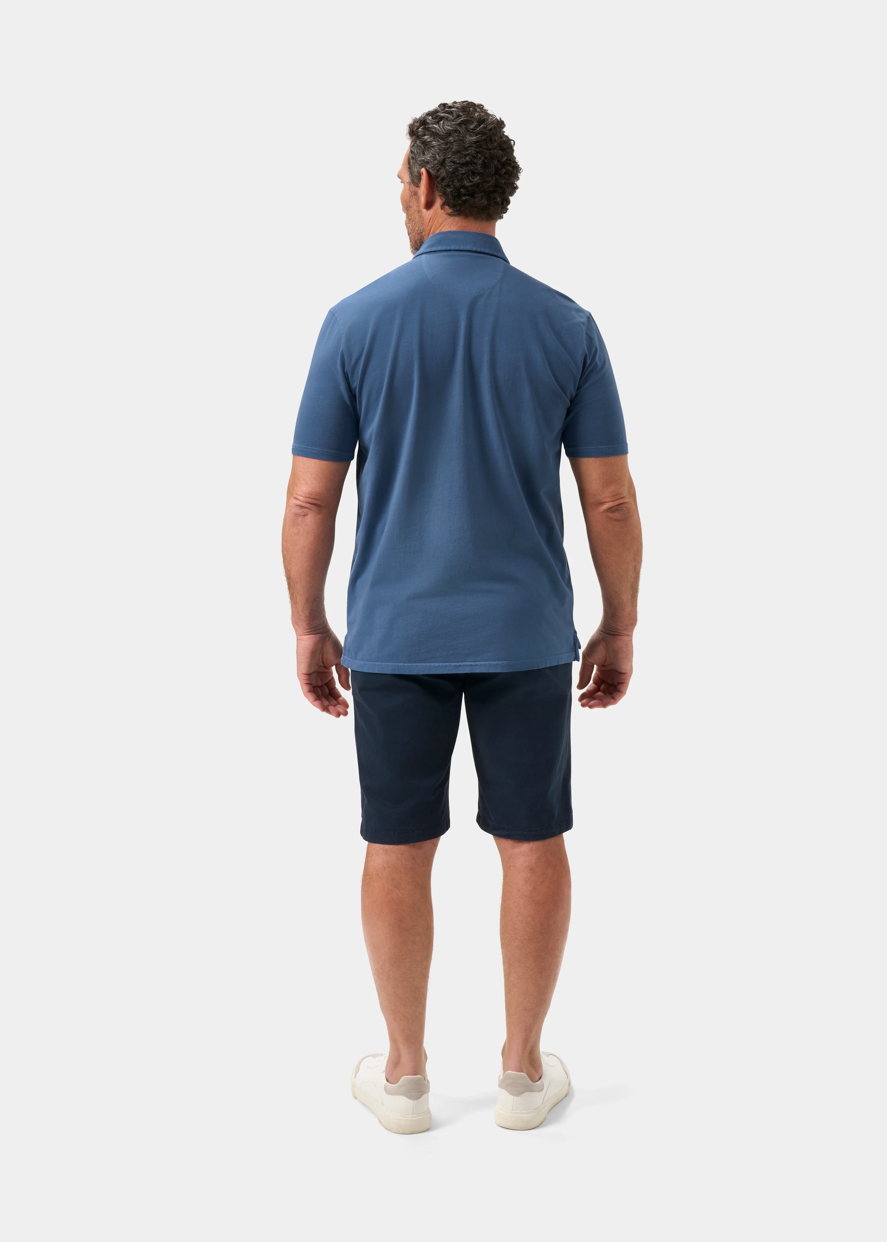 Tutbury Faded Dye Polo Shirt In Regatta - Image 7